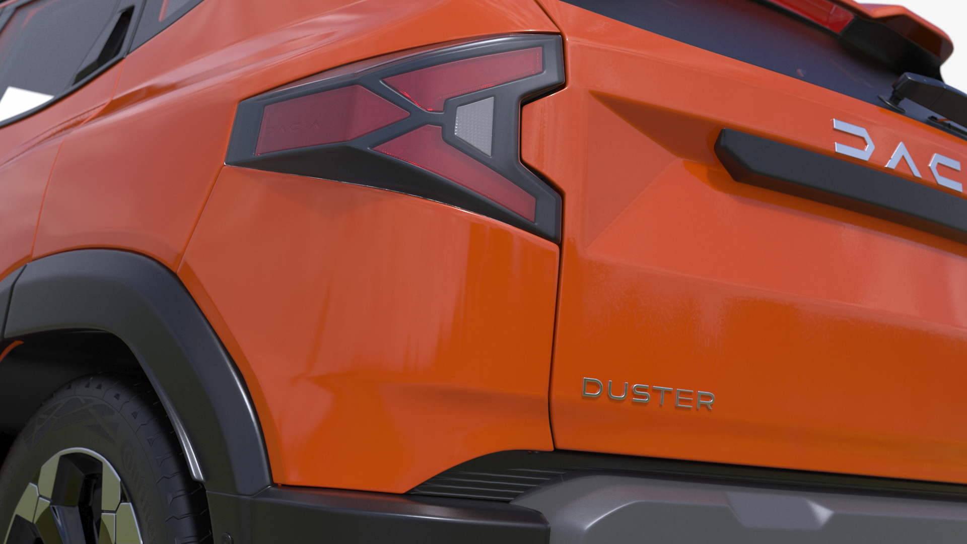 3D model Dacia Duster 2024 Crossover Simplified Orange
