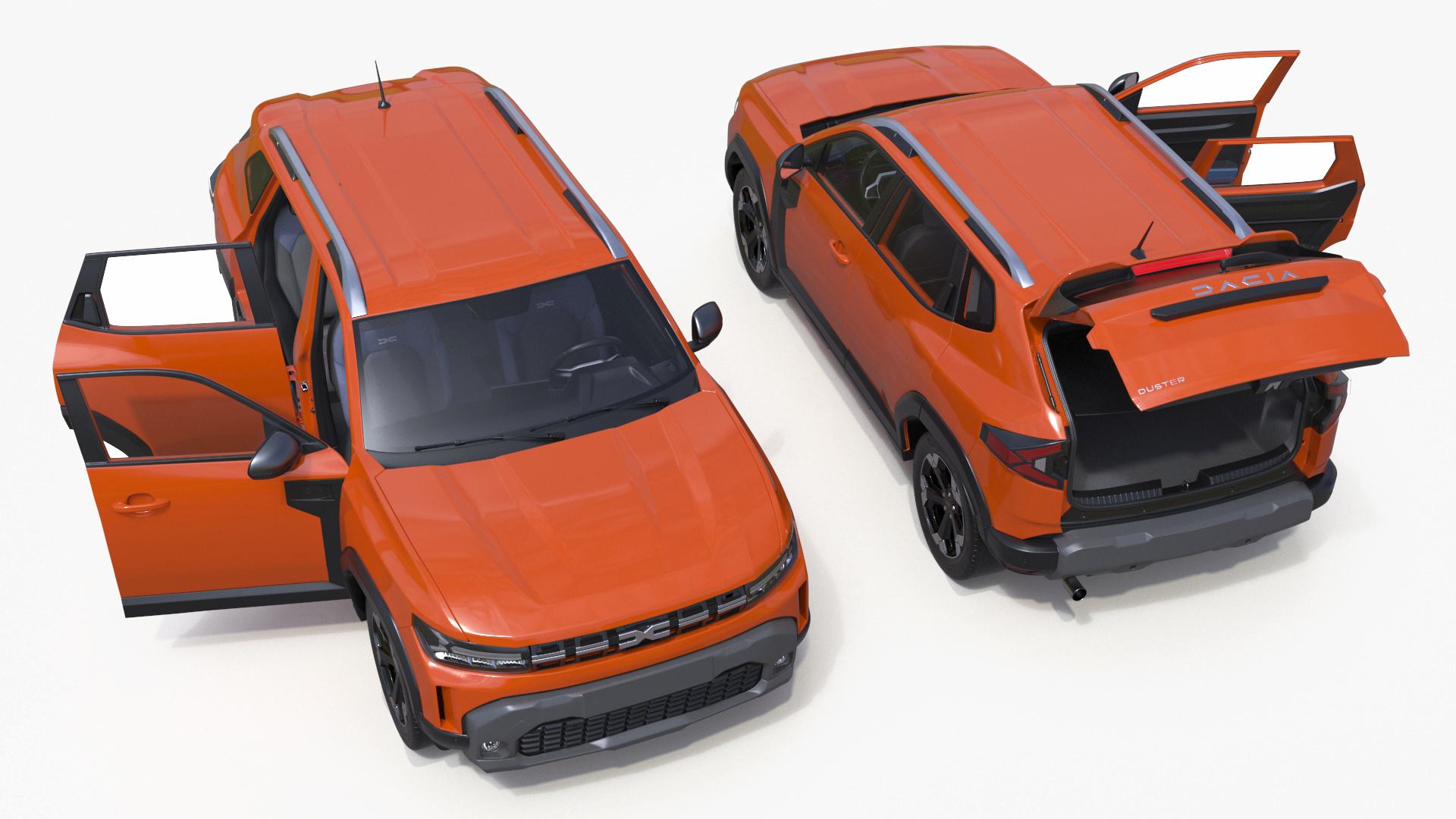 3D model Dacia Duster 2024 Crossover Simplified Orange
