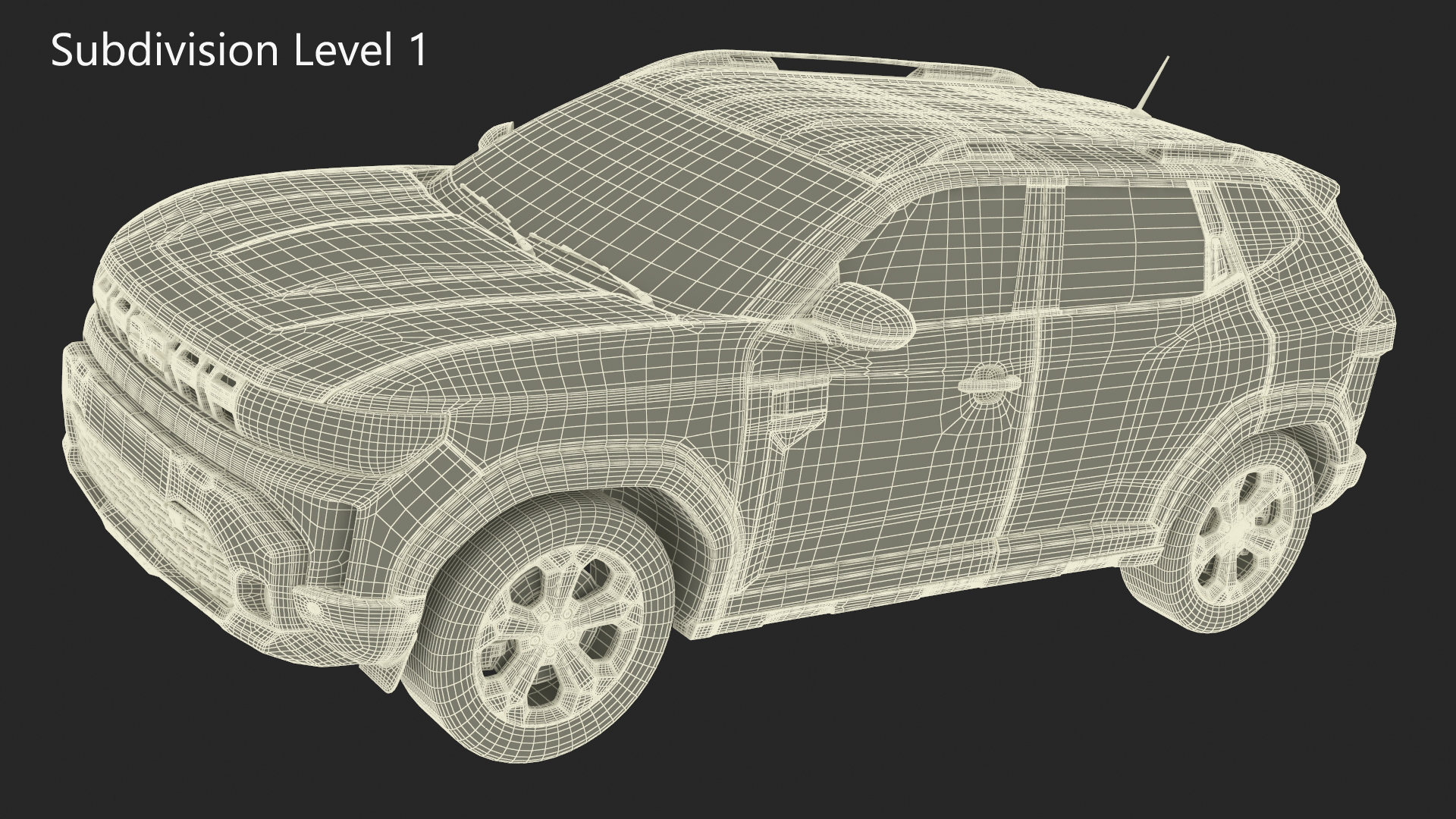3D model Dacia Duster 2024 Crossover Simplified Orange