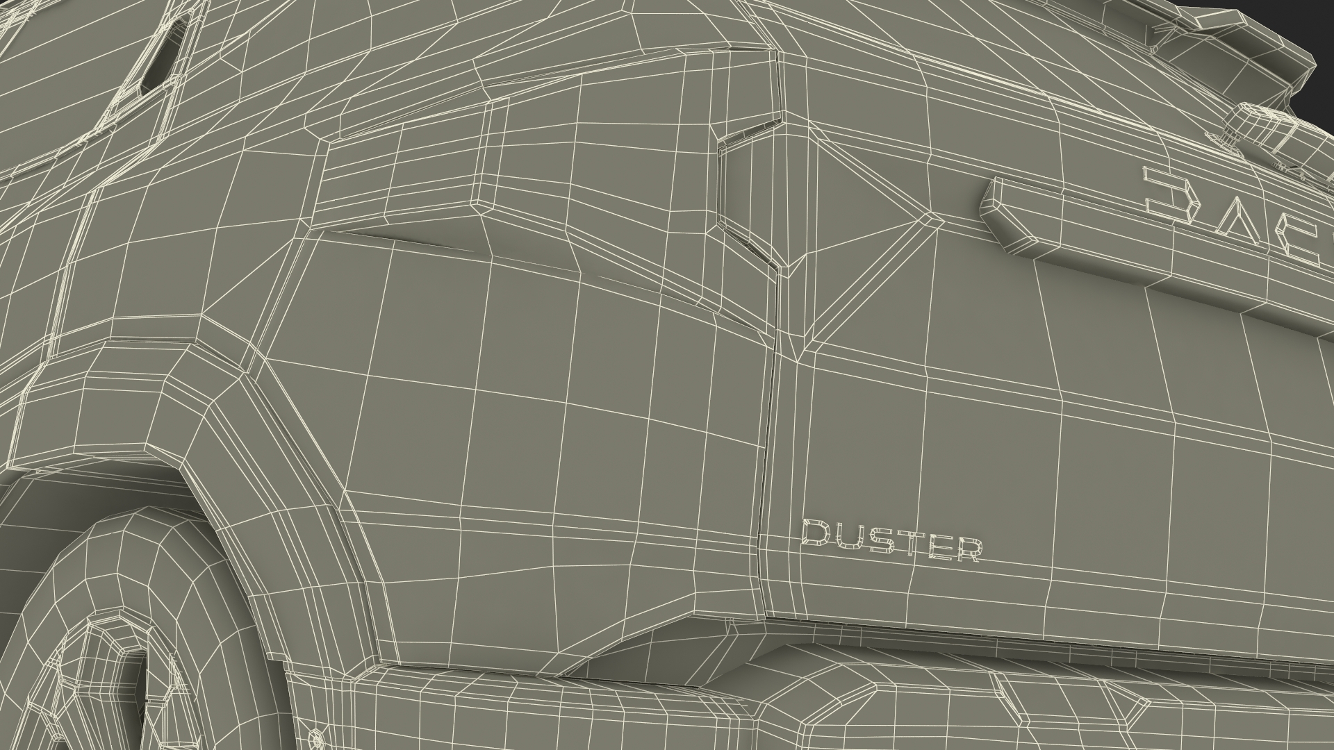 3D model Dacia Duster 2024 Crossover Simplified Orange