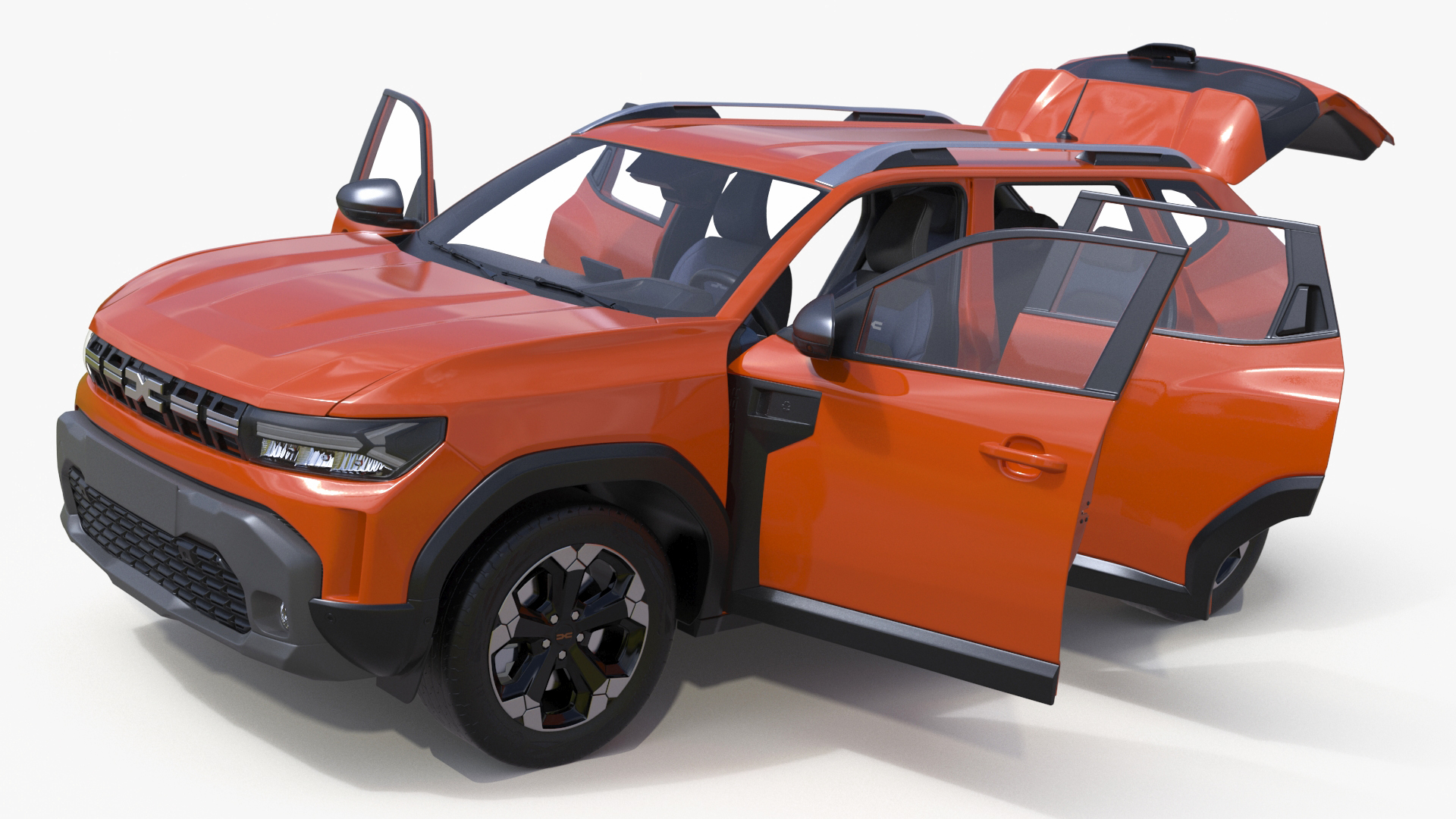 3D model Dacia Duster 2024 Crossover Simplified Orange