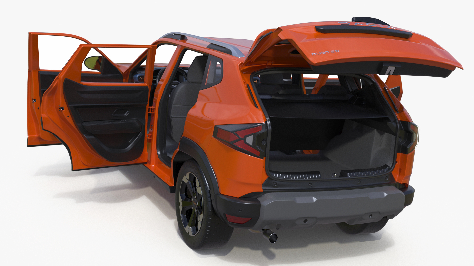 3D model Dacia Duster 2024 Crossover Simplified Orange
