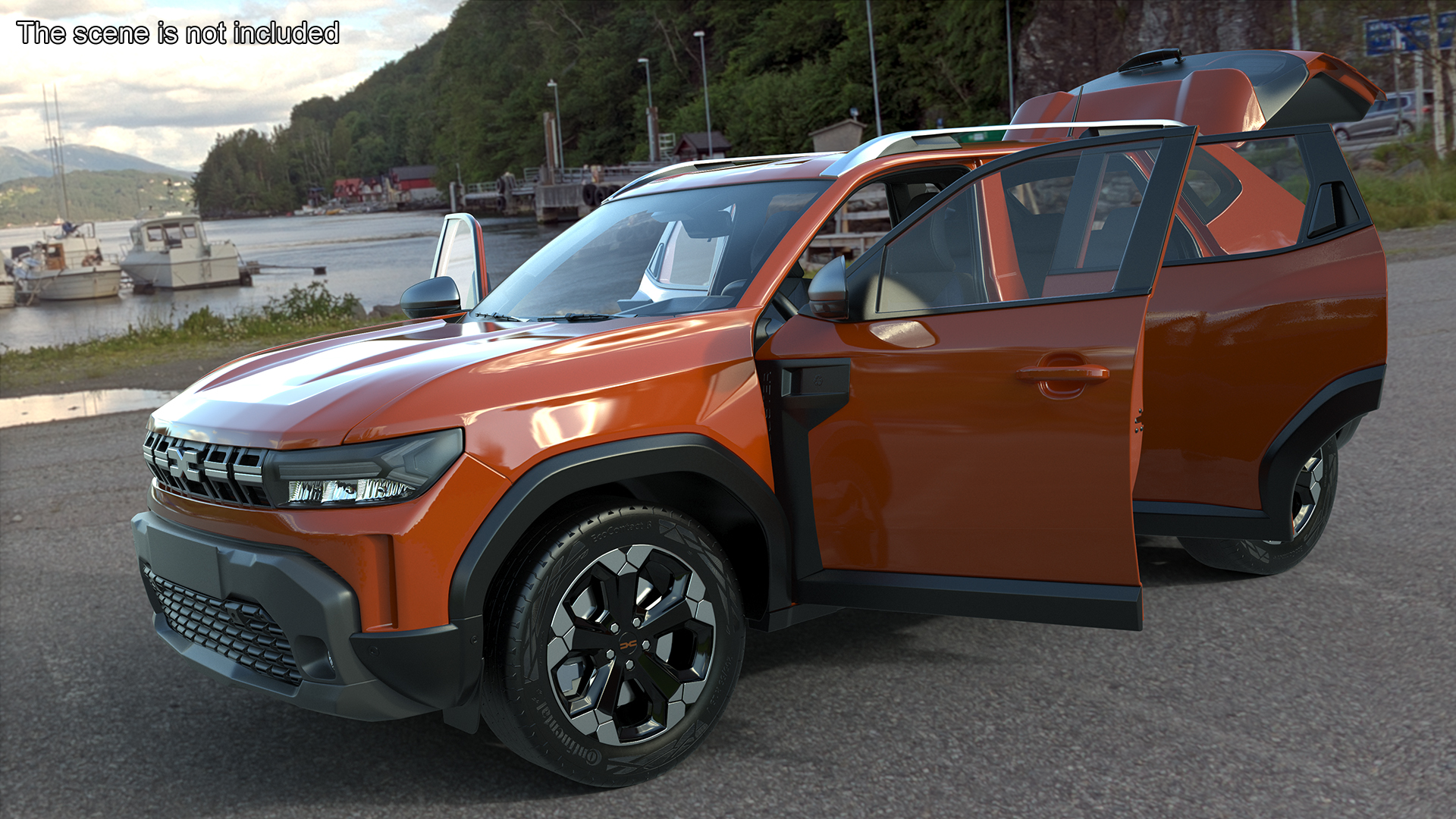 3D model Dacia Duster 2024 Crossover Simplified Orange