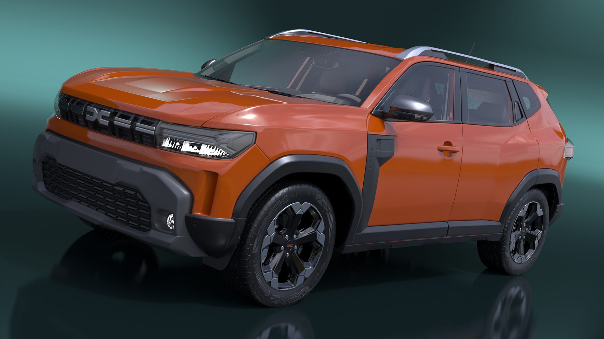 3D model Dacia Duster 2024 Crossover Simplified Orange