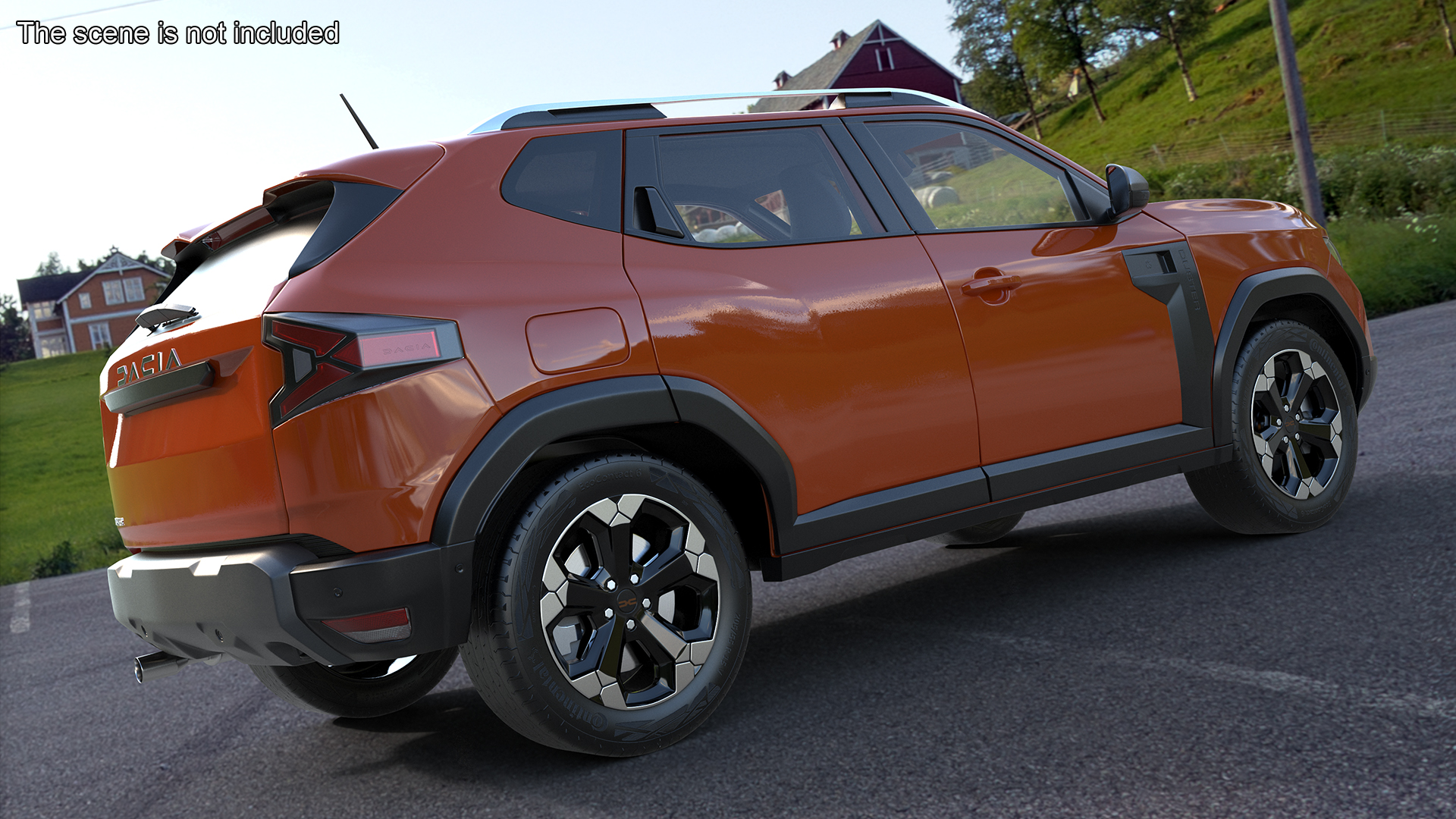 3D model Dacia Duster 2024 Crossover Simplified Orange