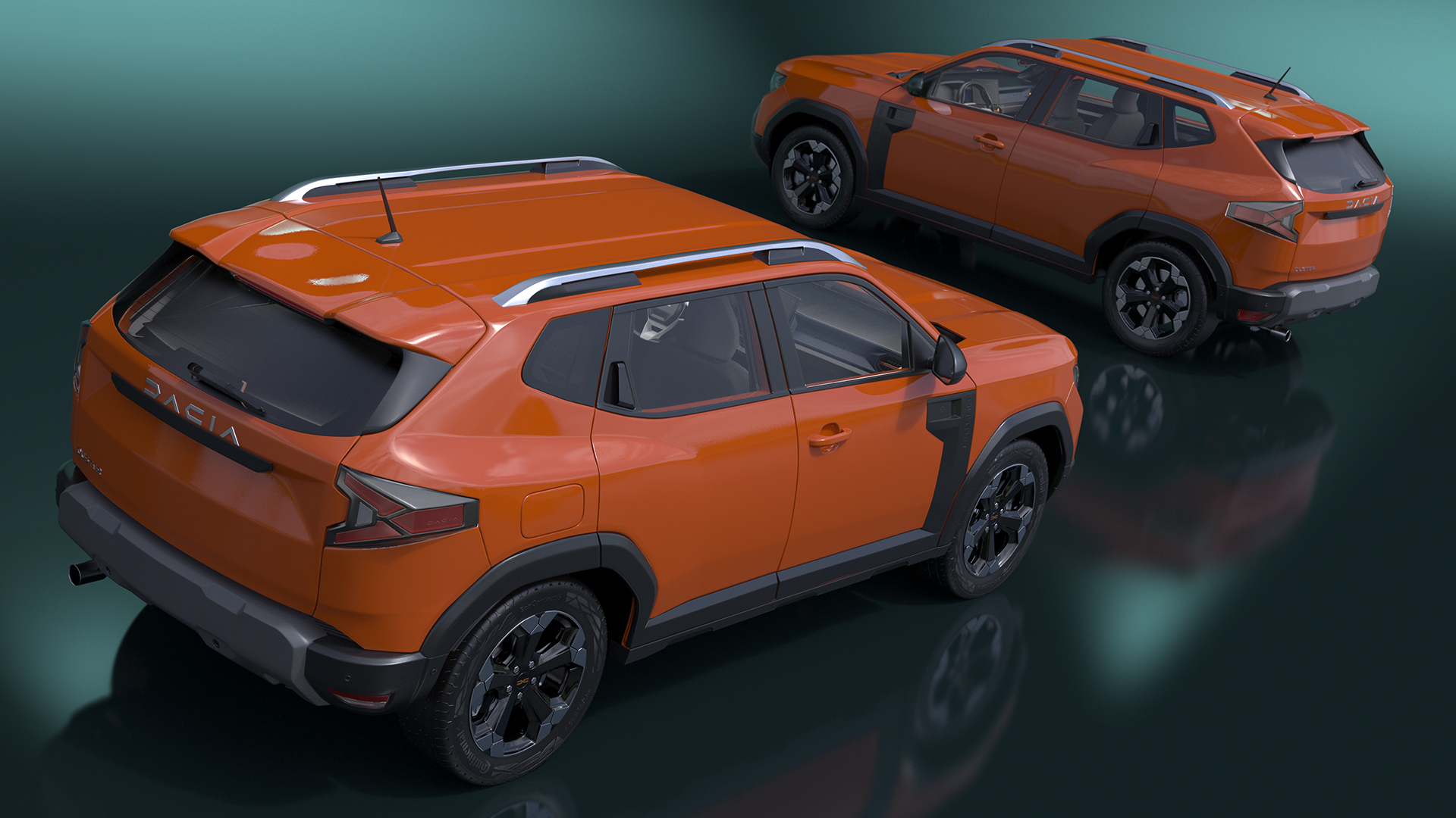 3D model Dacia Duster 2024 Crossover Simplified Orange
