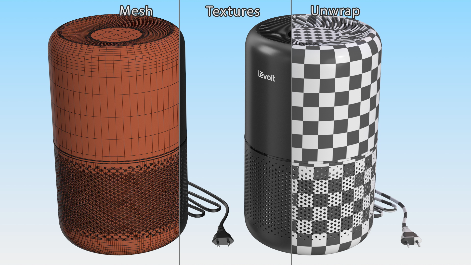 3D model Levoit Black Air Purifier