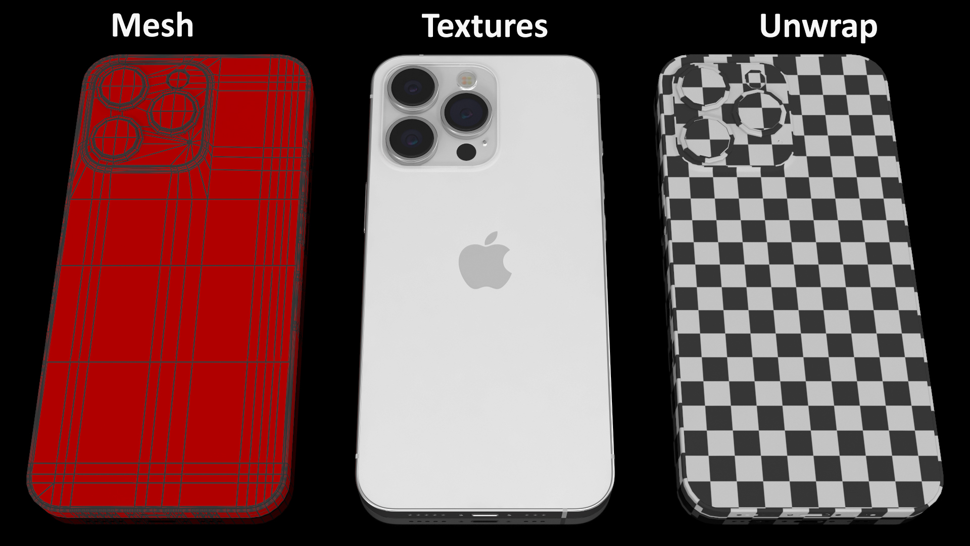 3D Apple iPhone 13 Pro Silver