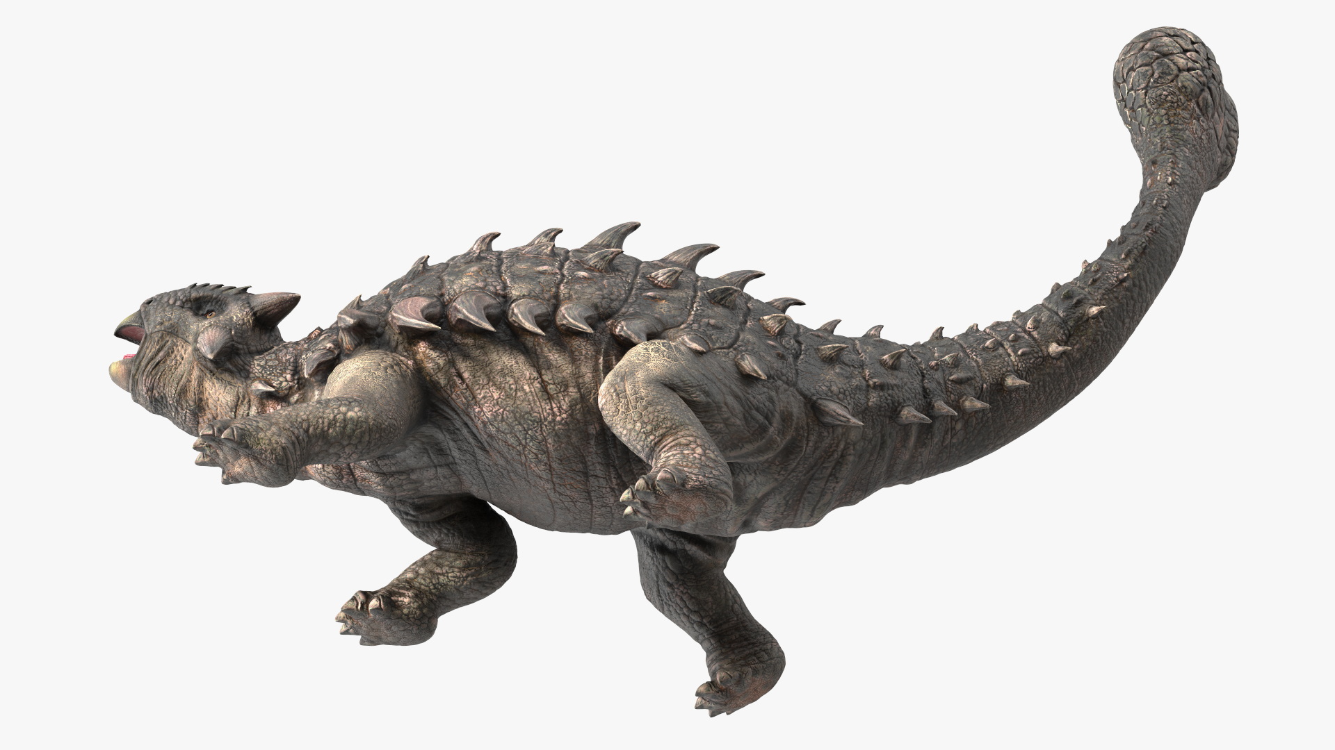 3D Ankylosaurus Tropical in Attack Pose