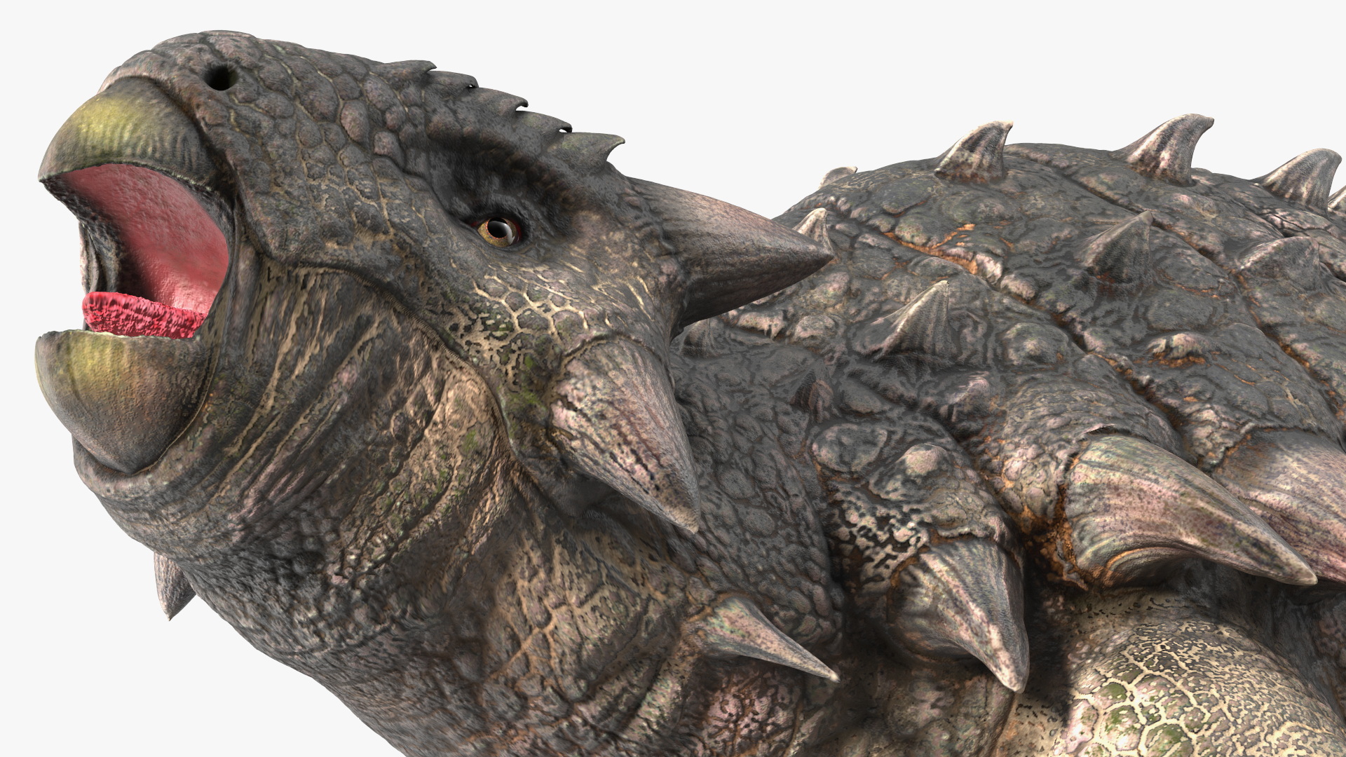 3D Ankylosaurus Tropical in Attack Pose