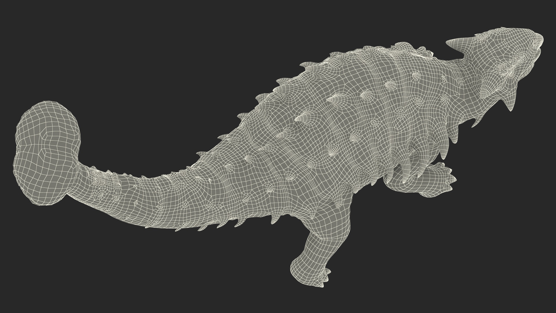 3D Ankylosaurus Tropical in Attack Pose