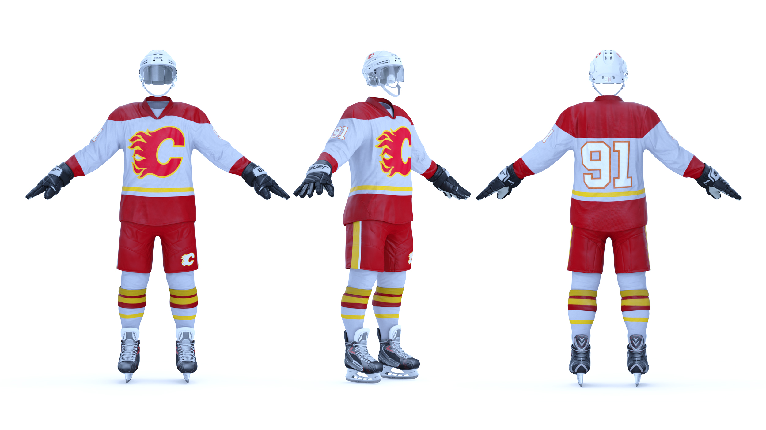 Hockey Uniform Calgary Flames 3D model