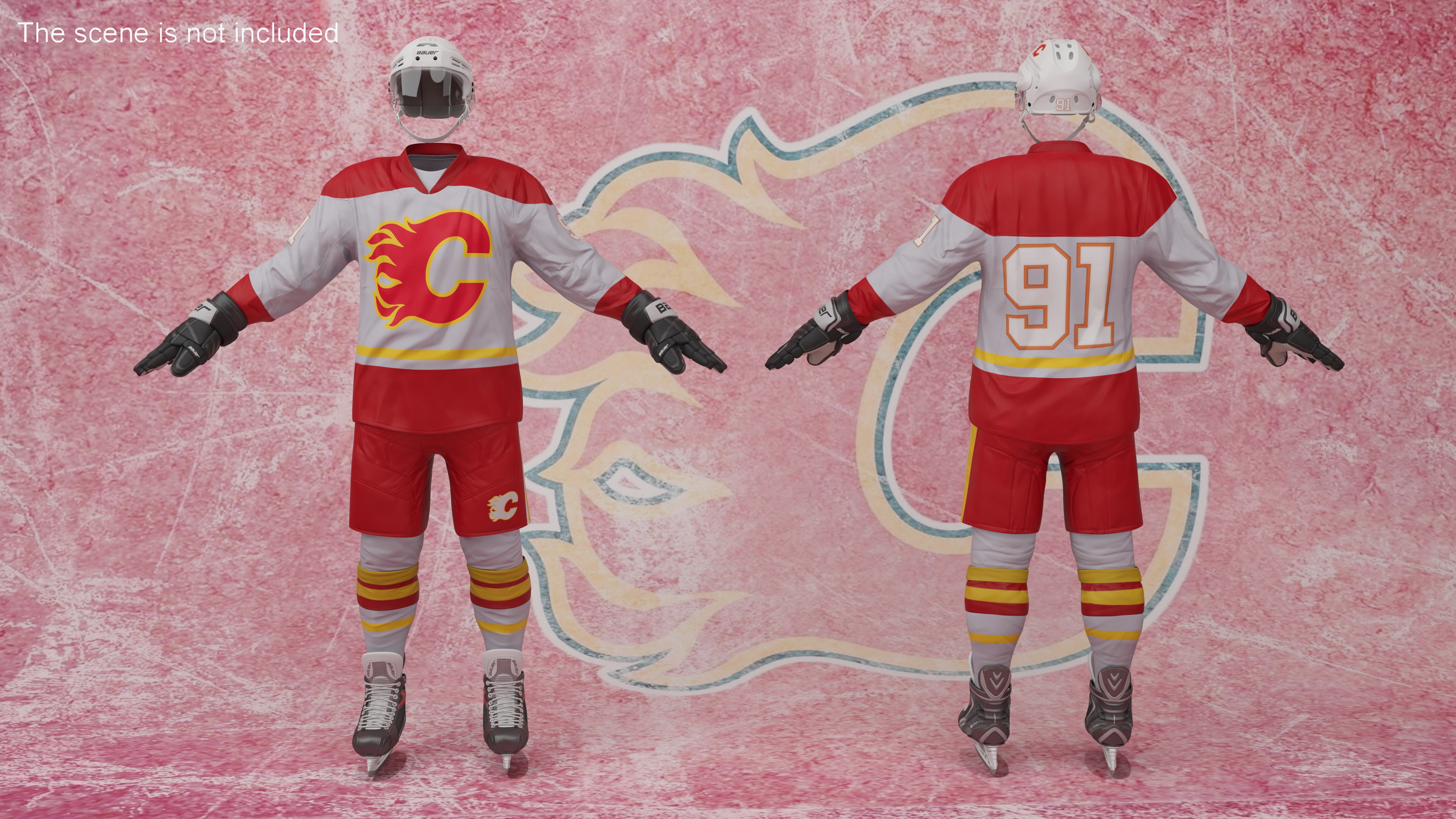 Hockey Uniform Calgary Flames 3D model