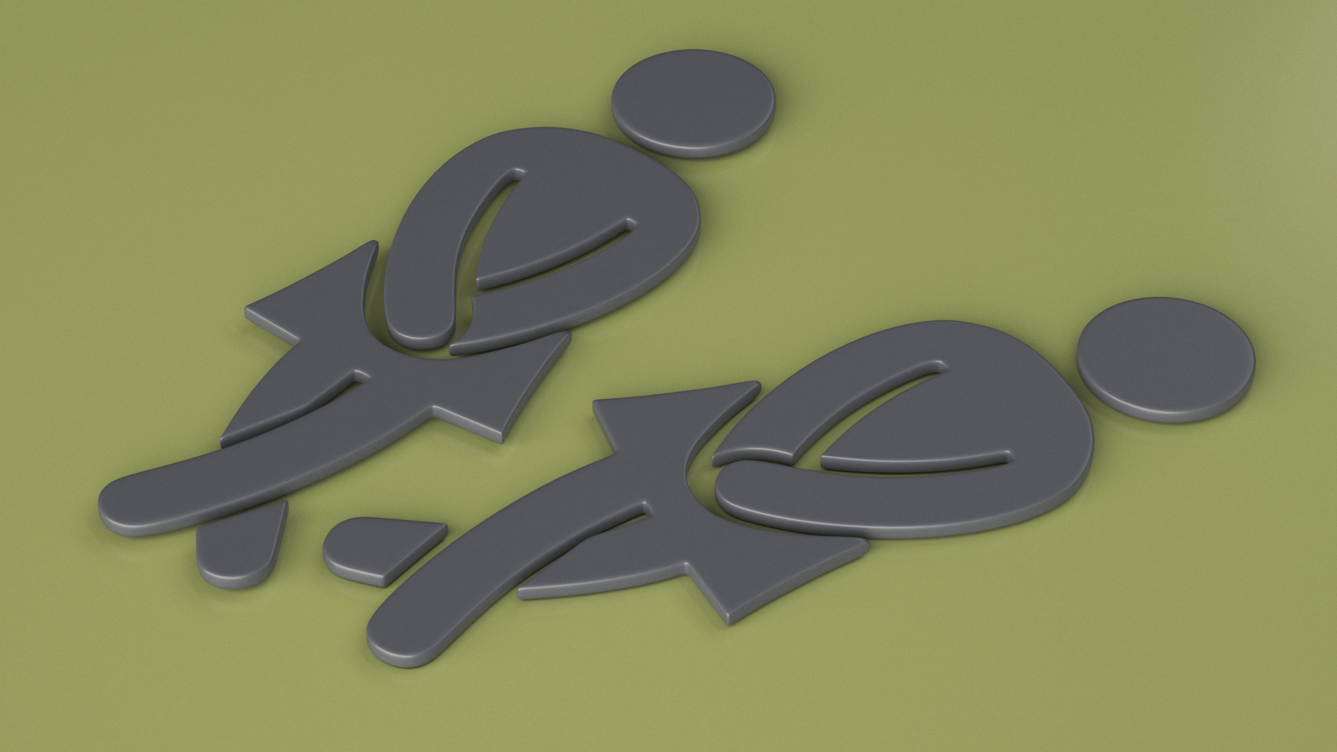 Toilet Women Symbol 3D model