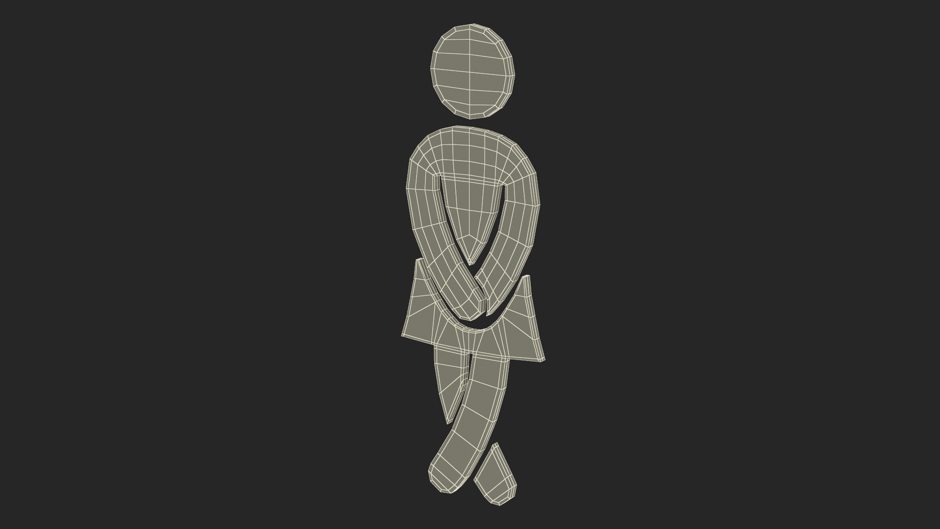 Toilet Women Symbol 3D model