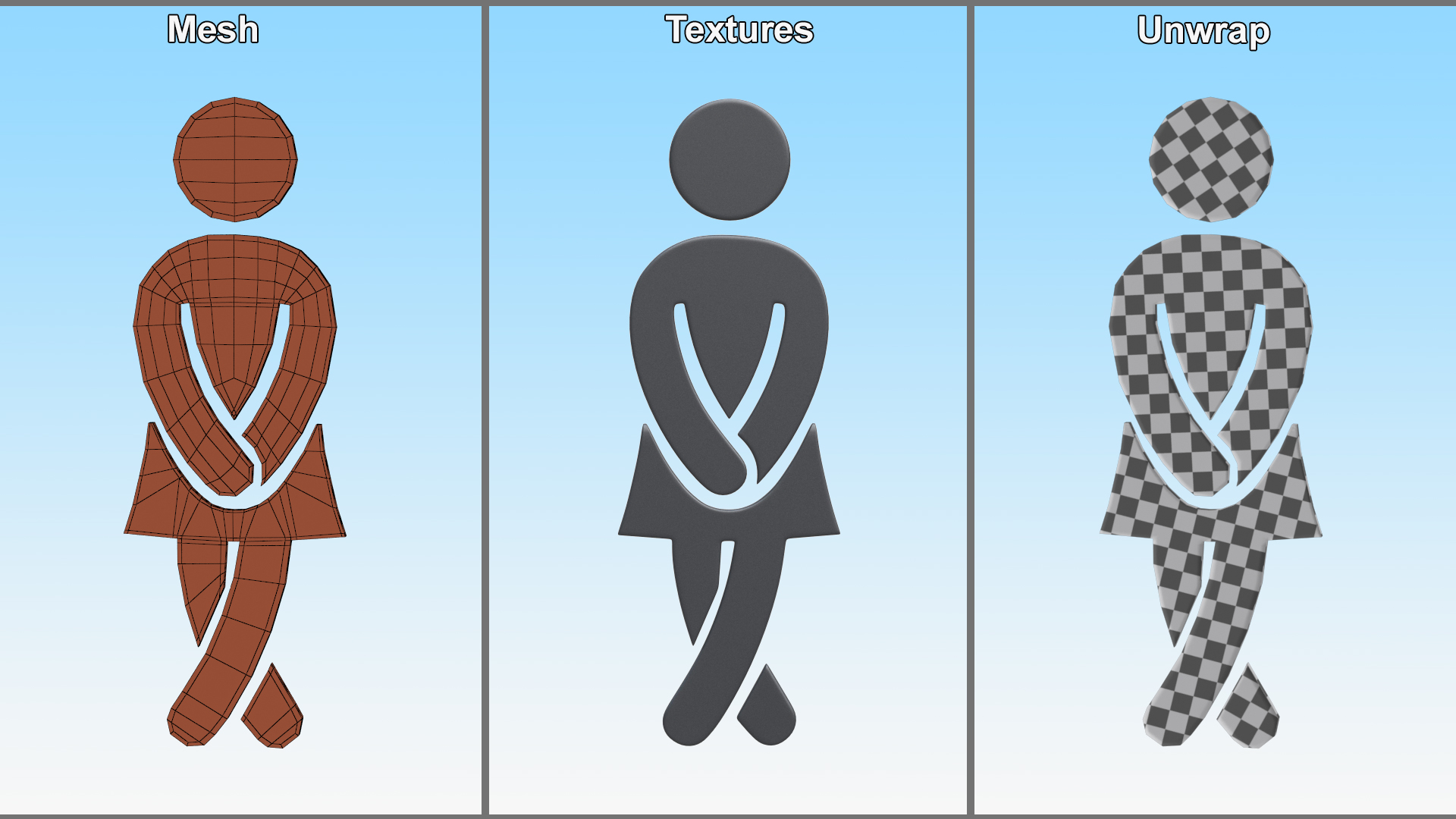 Toilet Women Symbol 3D model