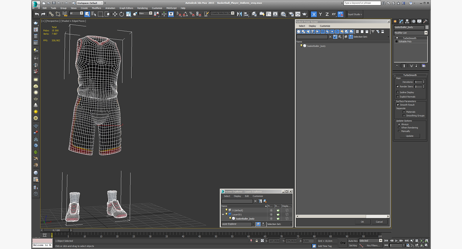 3D model Basketball Player Uniform