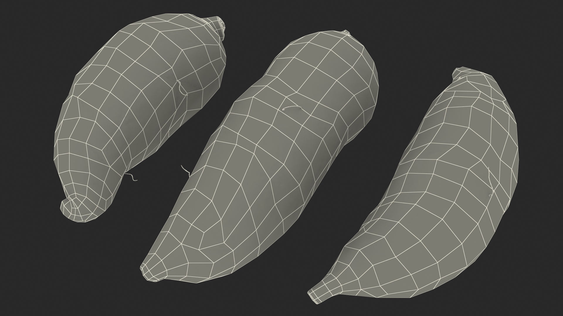 3D Sweet Potatoes Red model