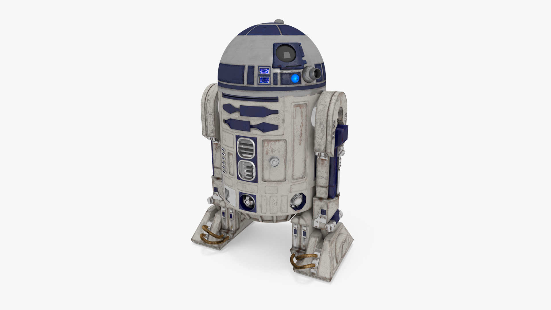 3D R2-D2 Droid Rigged model