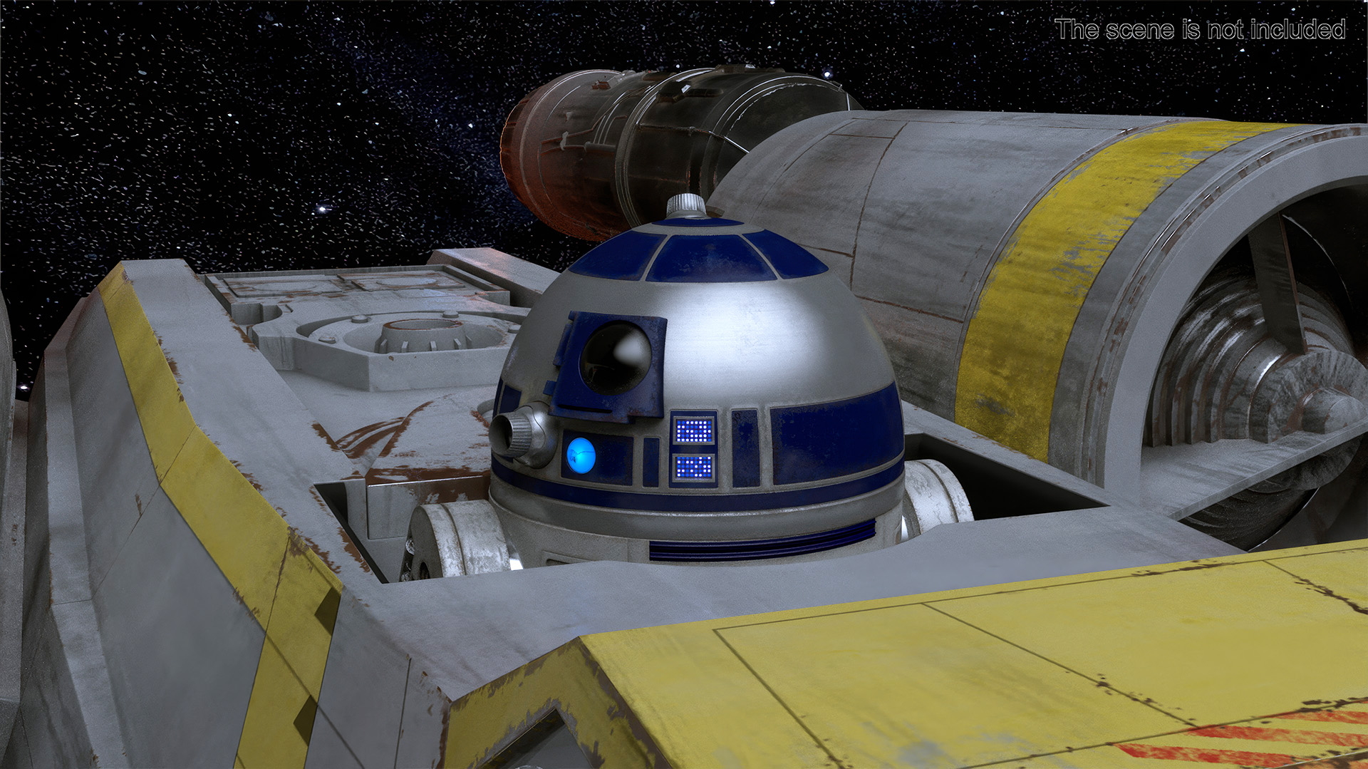 3D R2-D2 Droid Rigged model