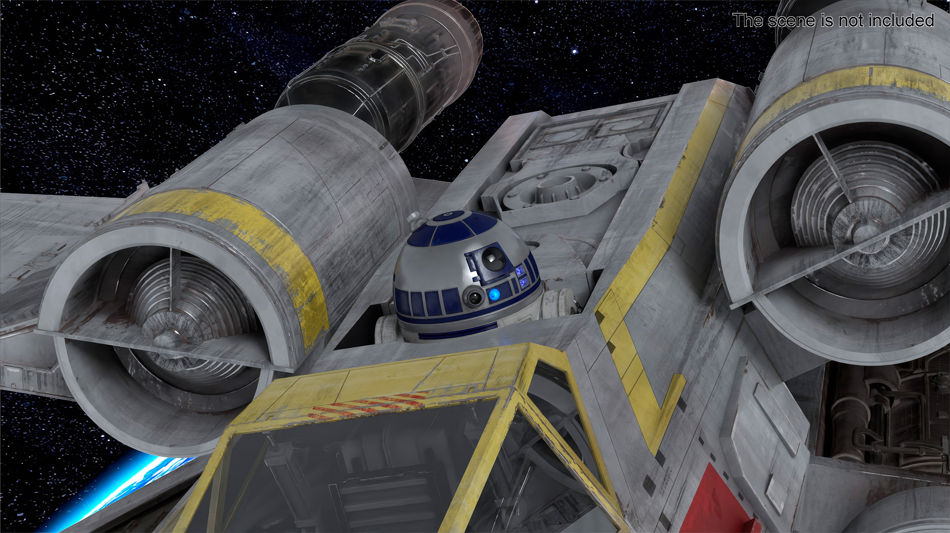 3D R2-D2 Droid Rigged model