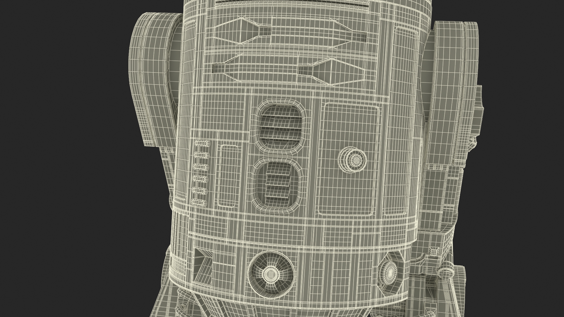 3D R2-D2 Droid Rigged model