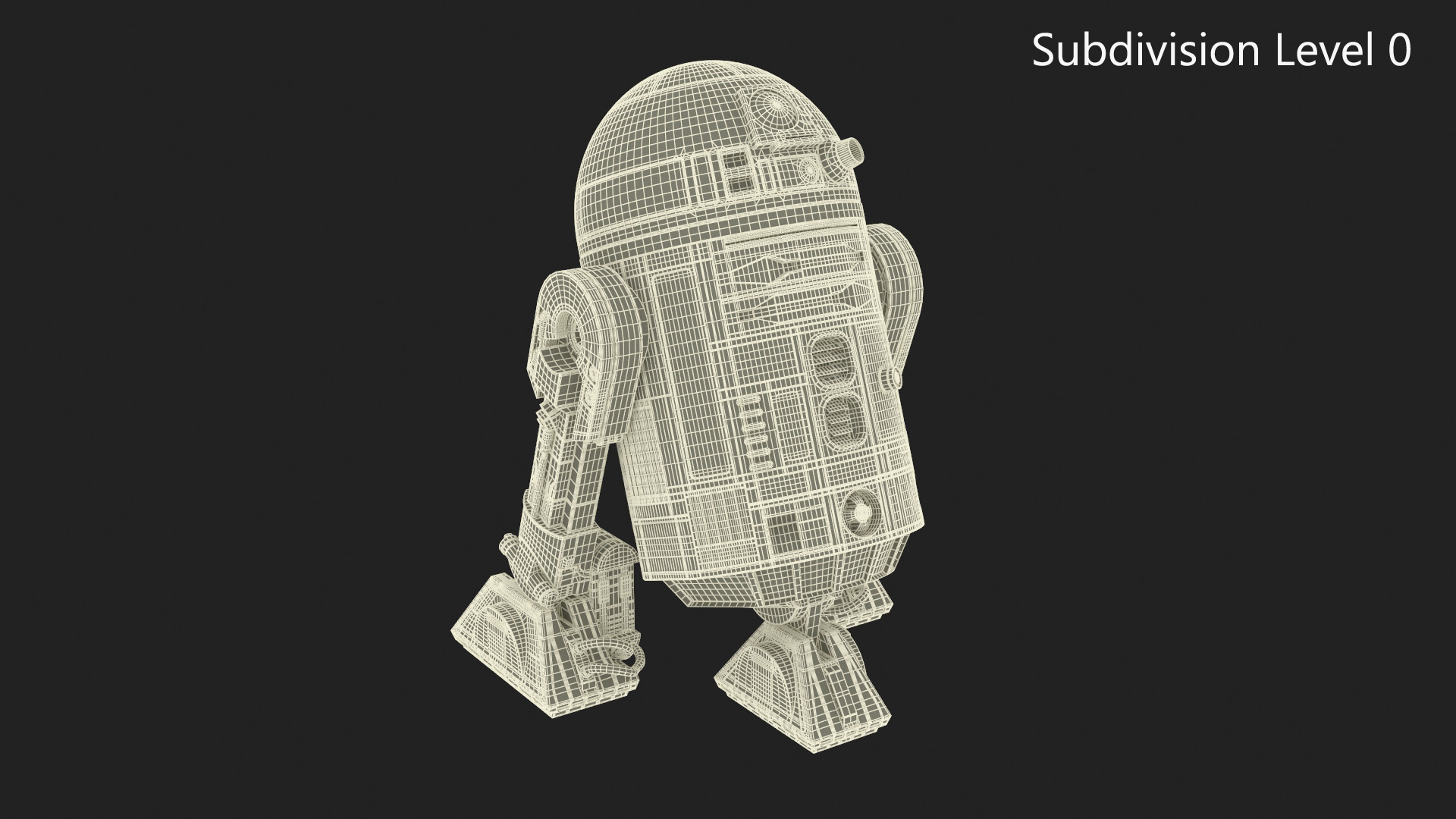 3D R2-D2 Droid Rigged model