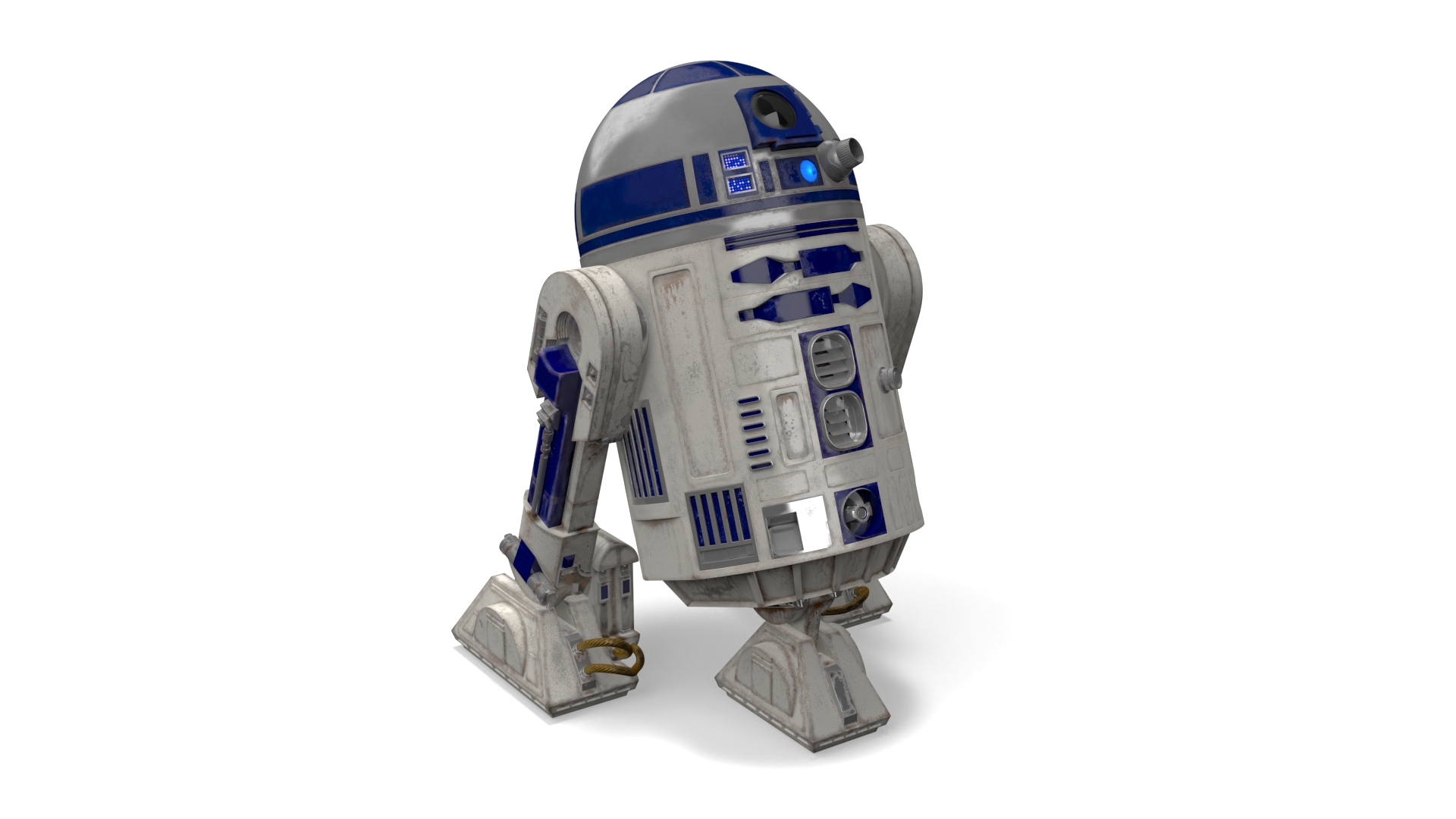 3D R2-D2 Droid Rigged model