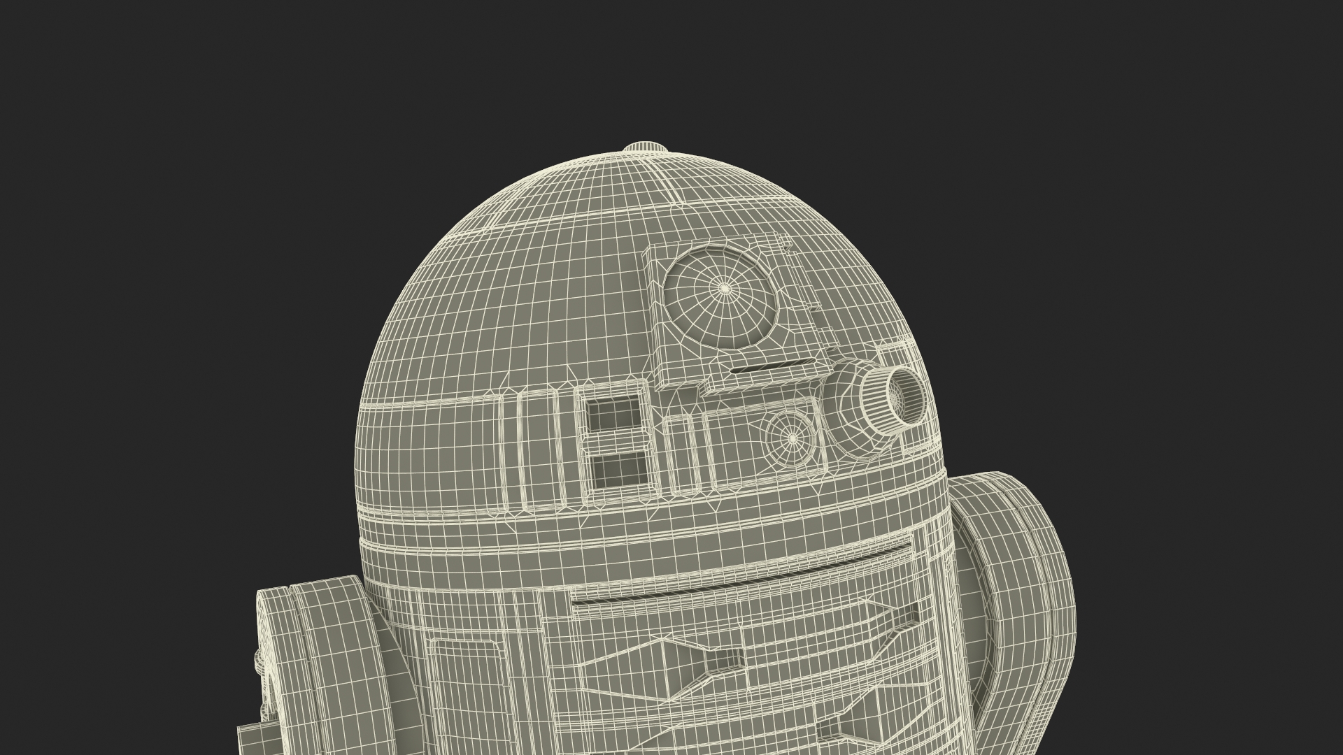 3D R2-D2 Droid Rigged model