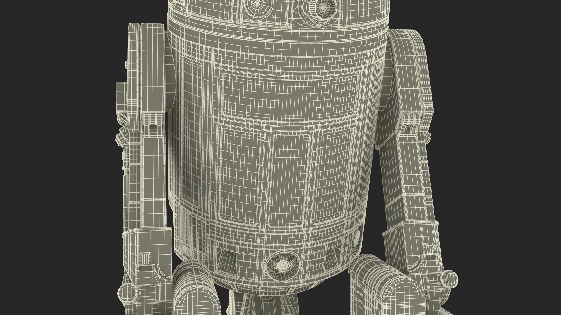 3D R2-D2 Droid Rigged model