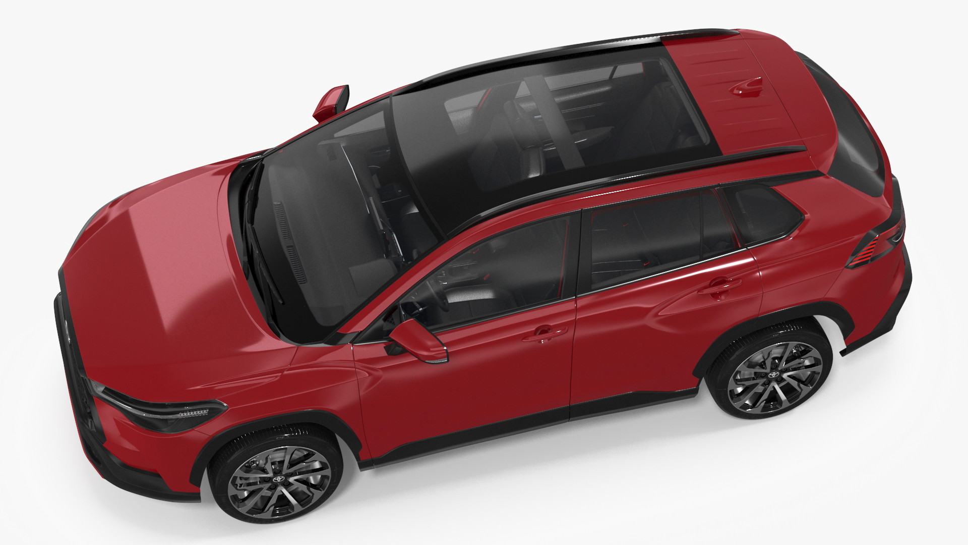 Toyota Corolla Cross 2023 Red Color Rigged 3D