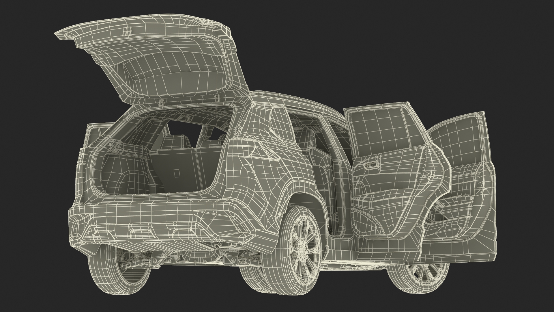 Toyota Corolla Cross 2023 Red Color Rigged 3D