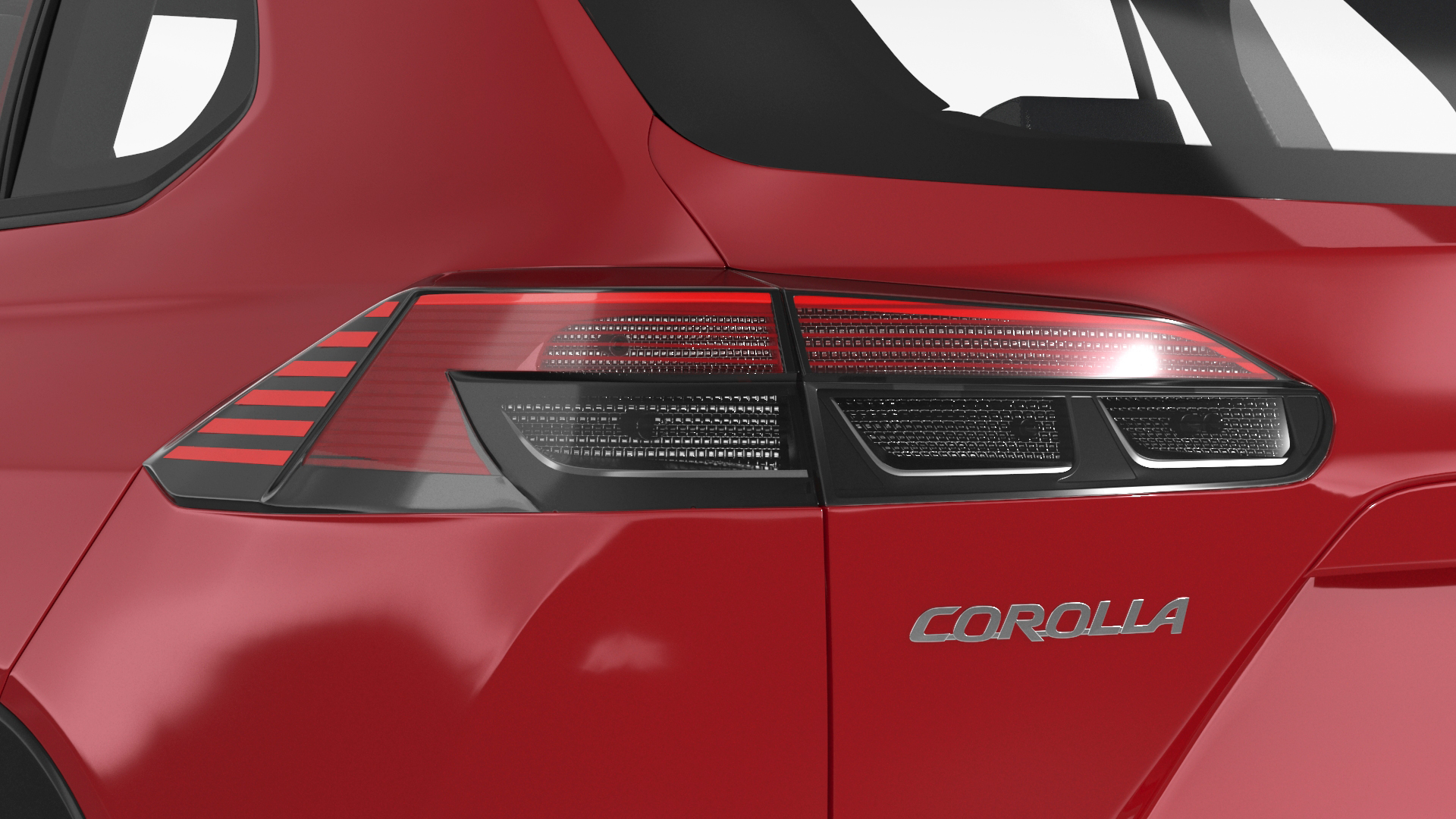 Toyota Corolla Cross 2023 Red Color Rigged 3D