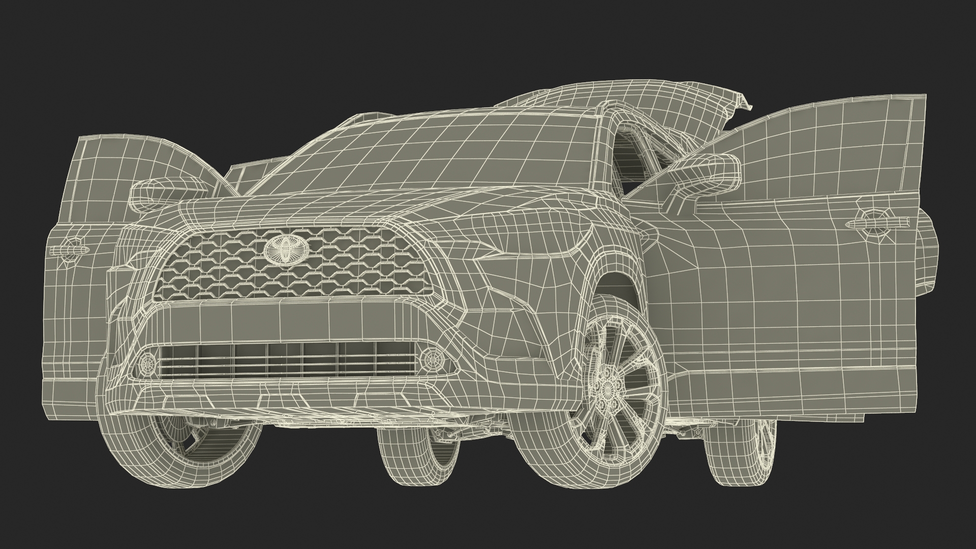 Toyota Corolla Cross 2023 Red Color Rigged 3D