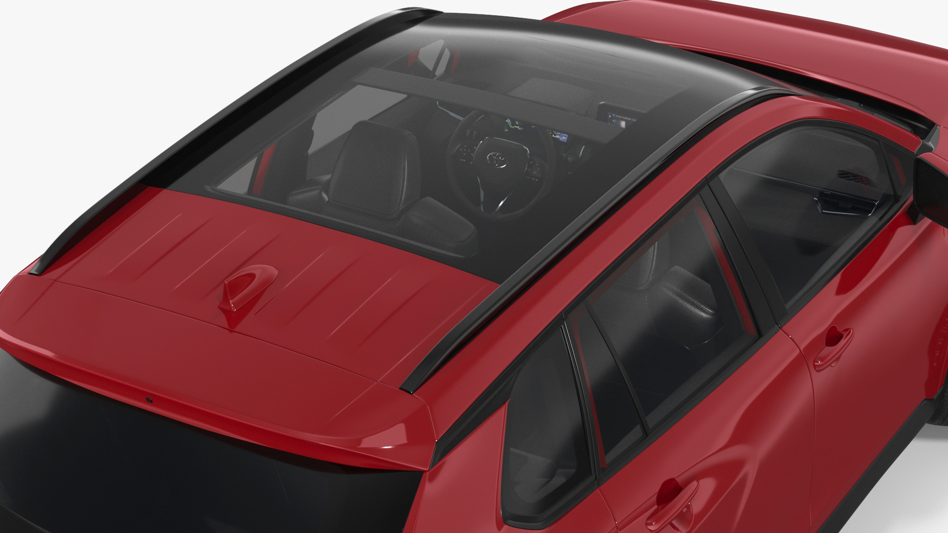 Toyota Corolla Cross 2023 Red Color Rigged 3D
