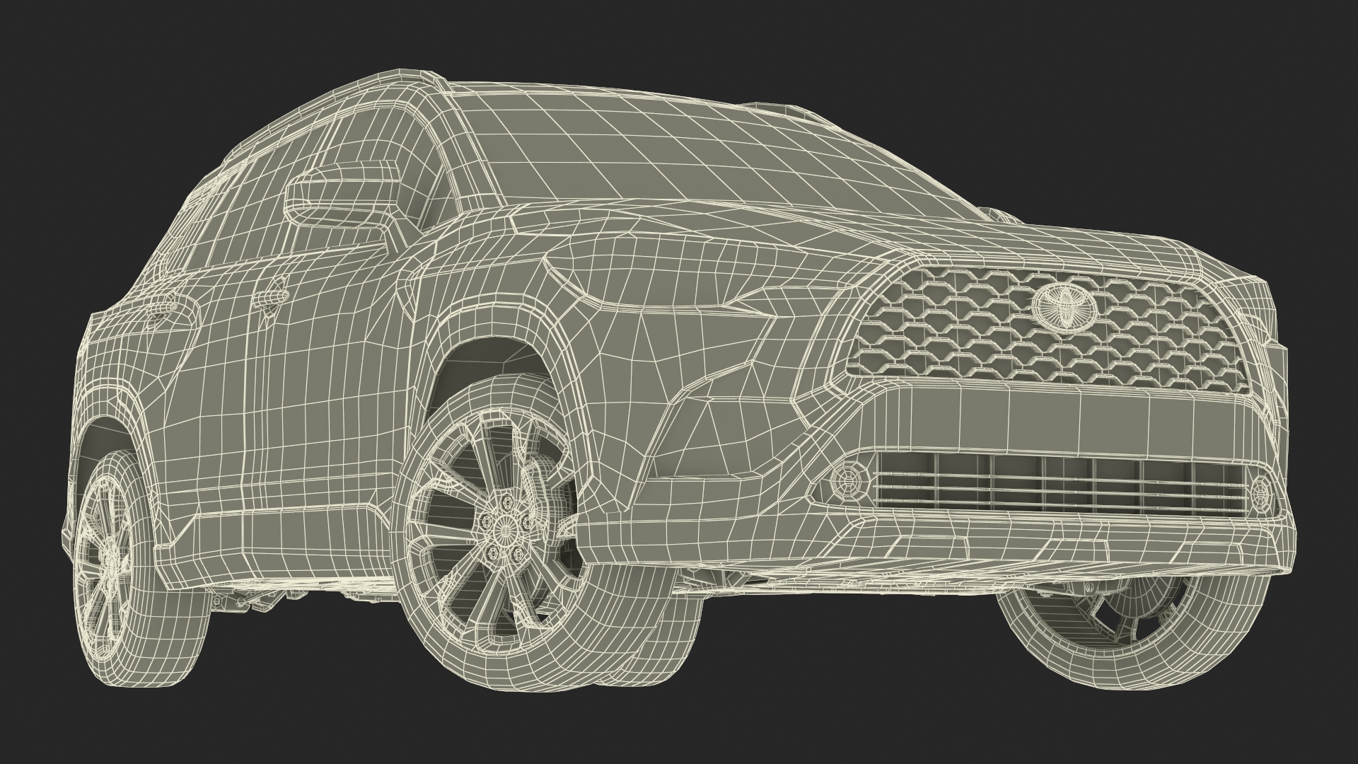 Toyota Corolla Cross 2023 Red Color Rigged 3D