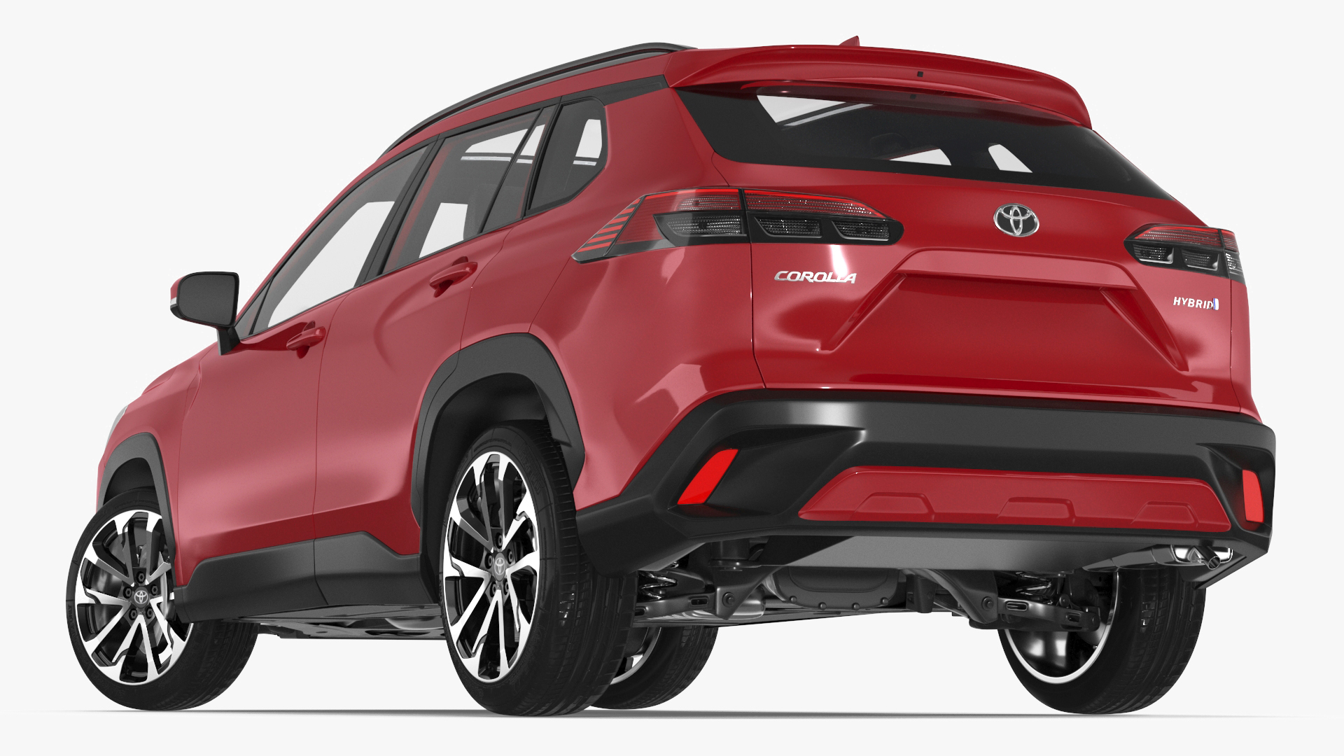 Toyota Corolla Cross 2023 Red Color Rigged 3D