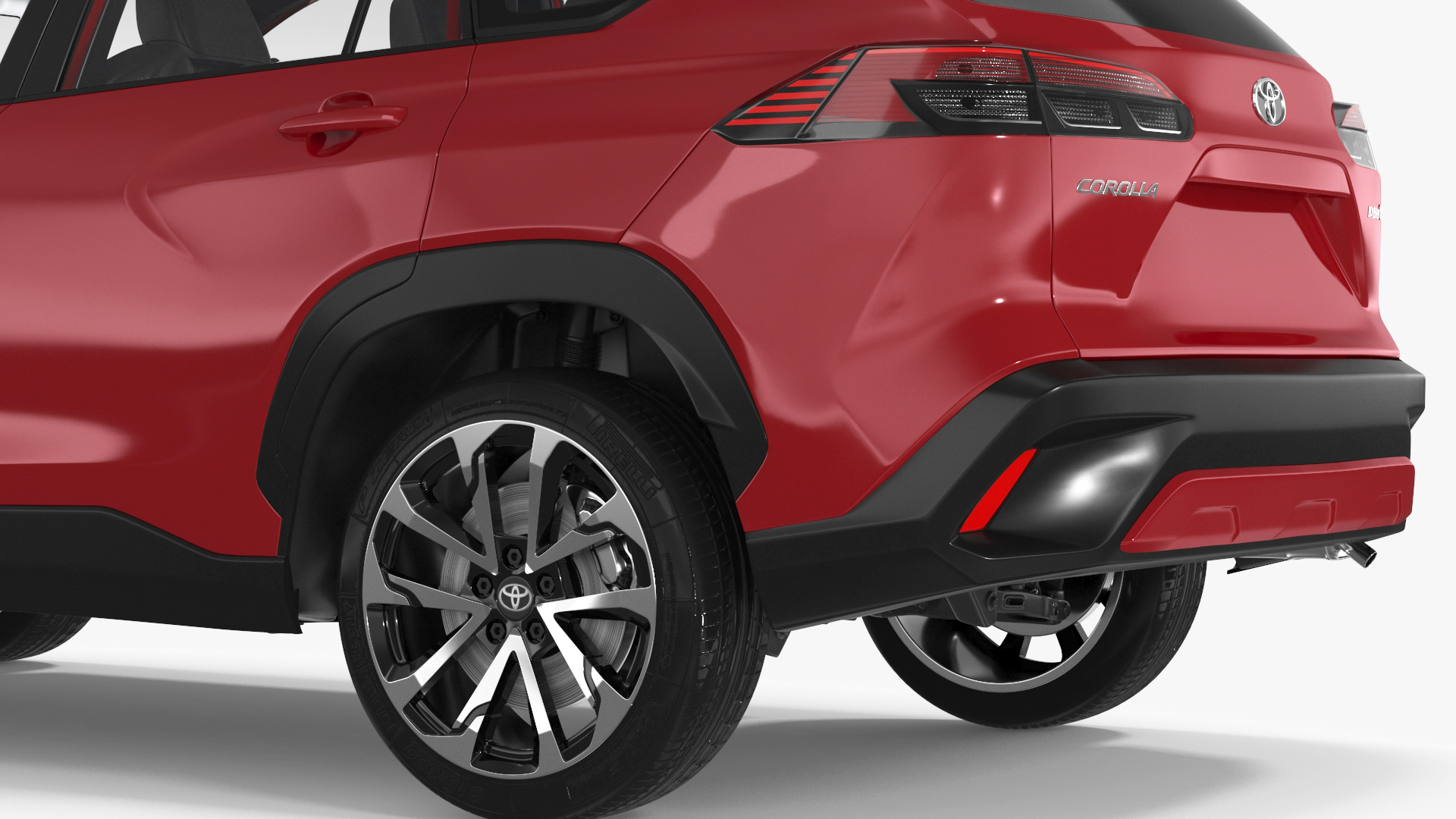 Toyota Corolla Cross 2023 Red Color Rigged 3D