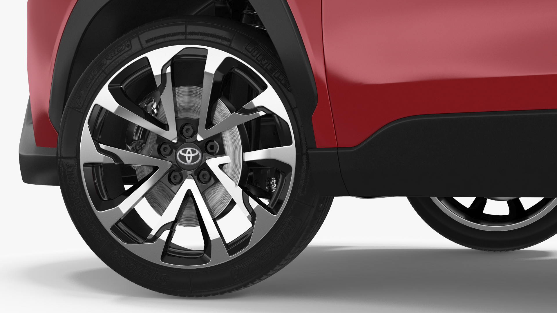 Toyota Corolla Cross 2023 Red Color Rigged 3D