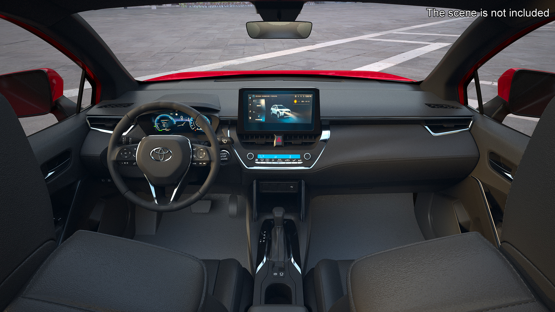Toyota Corolla Cross 2023 Red Color Rigged 3D
