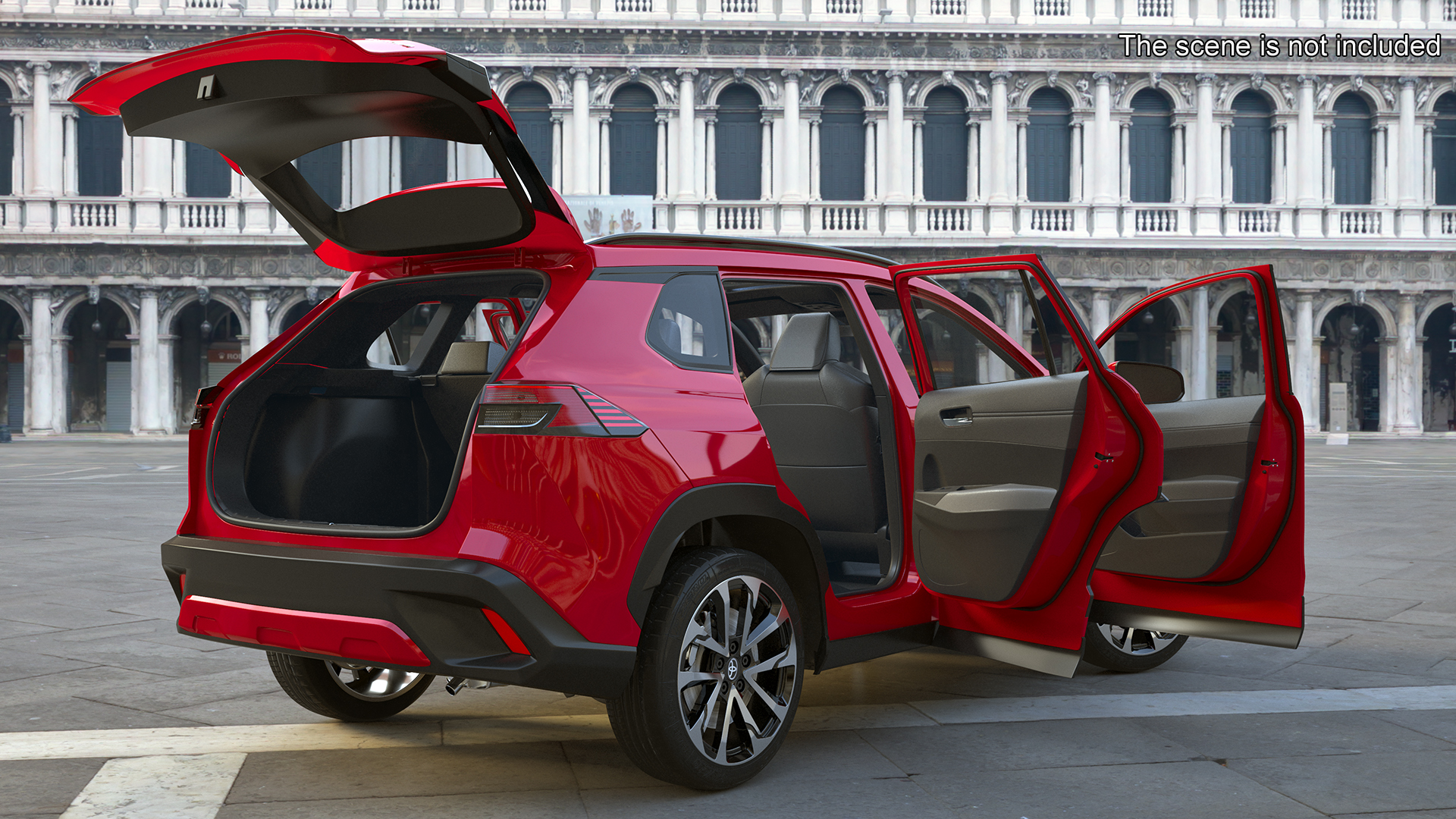 Toyota Corolla Cross 2023 Red Color Rigged 3D
