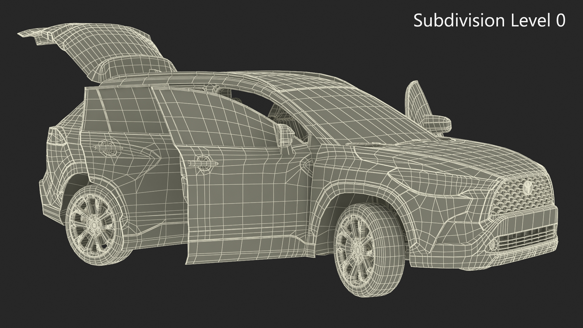 Toyota Corolla Cross 2023 Red Color Rigged 3D