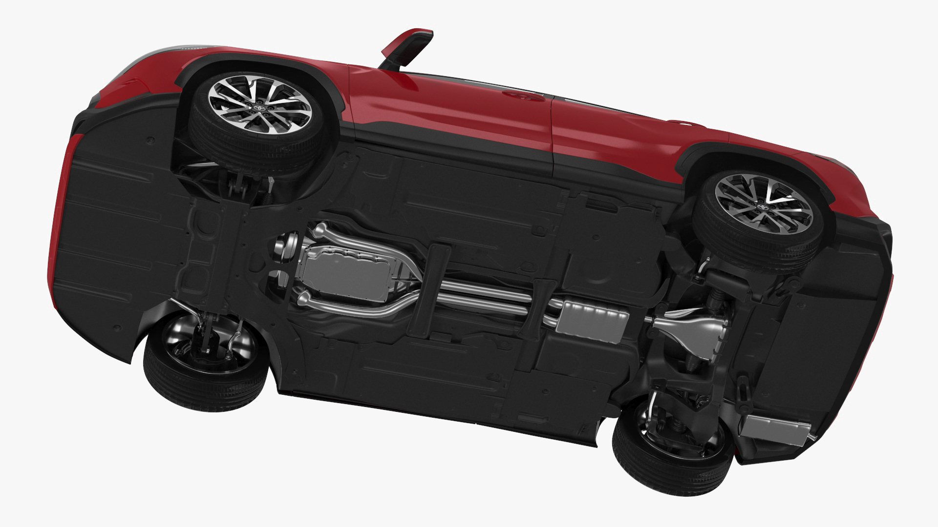 Toyota Corolla Cross 2023 Red Color Rigged 3D
