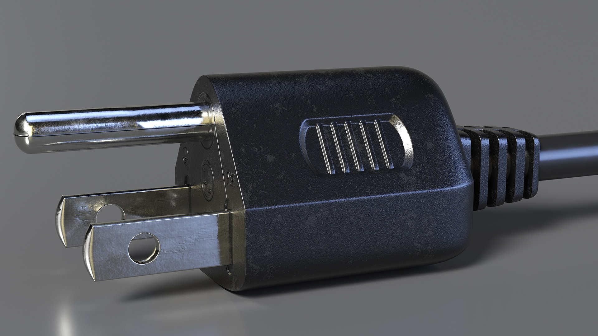 3D Electric Plug USA Type B Grounded model