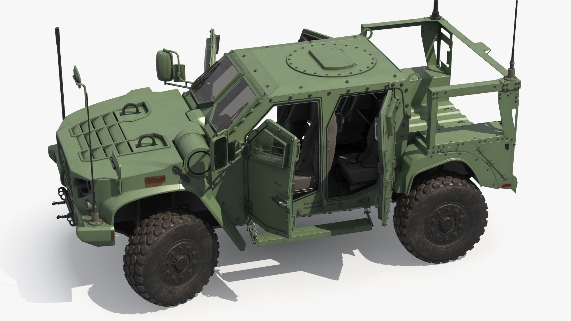 Military Truck Oshkosh L-ATV Green Rigged - view 11
