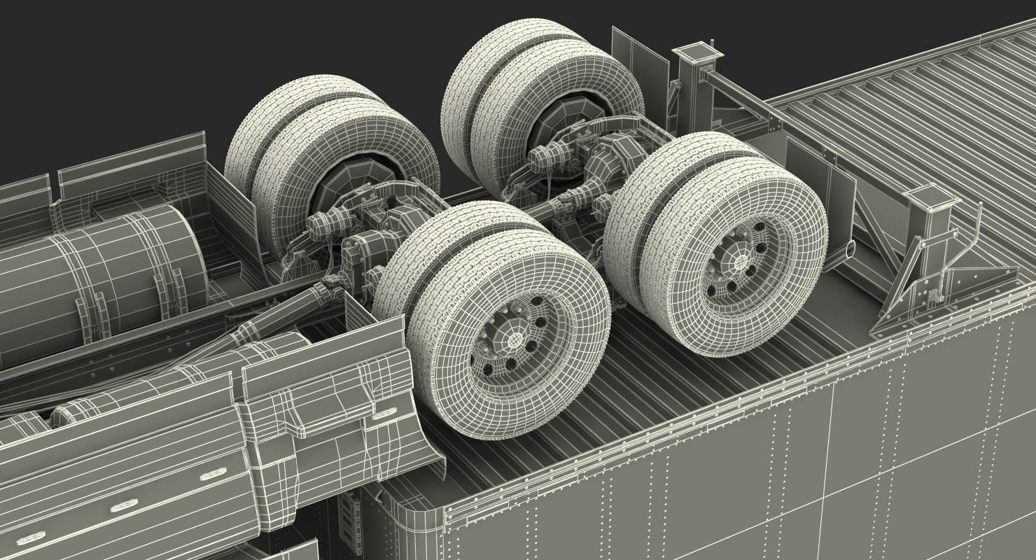 Volvo VNL 860 Truck 2018 with Trailer Rigged 3D model