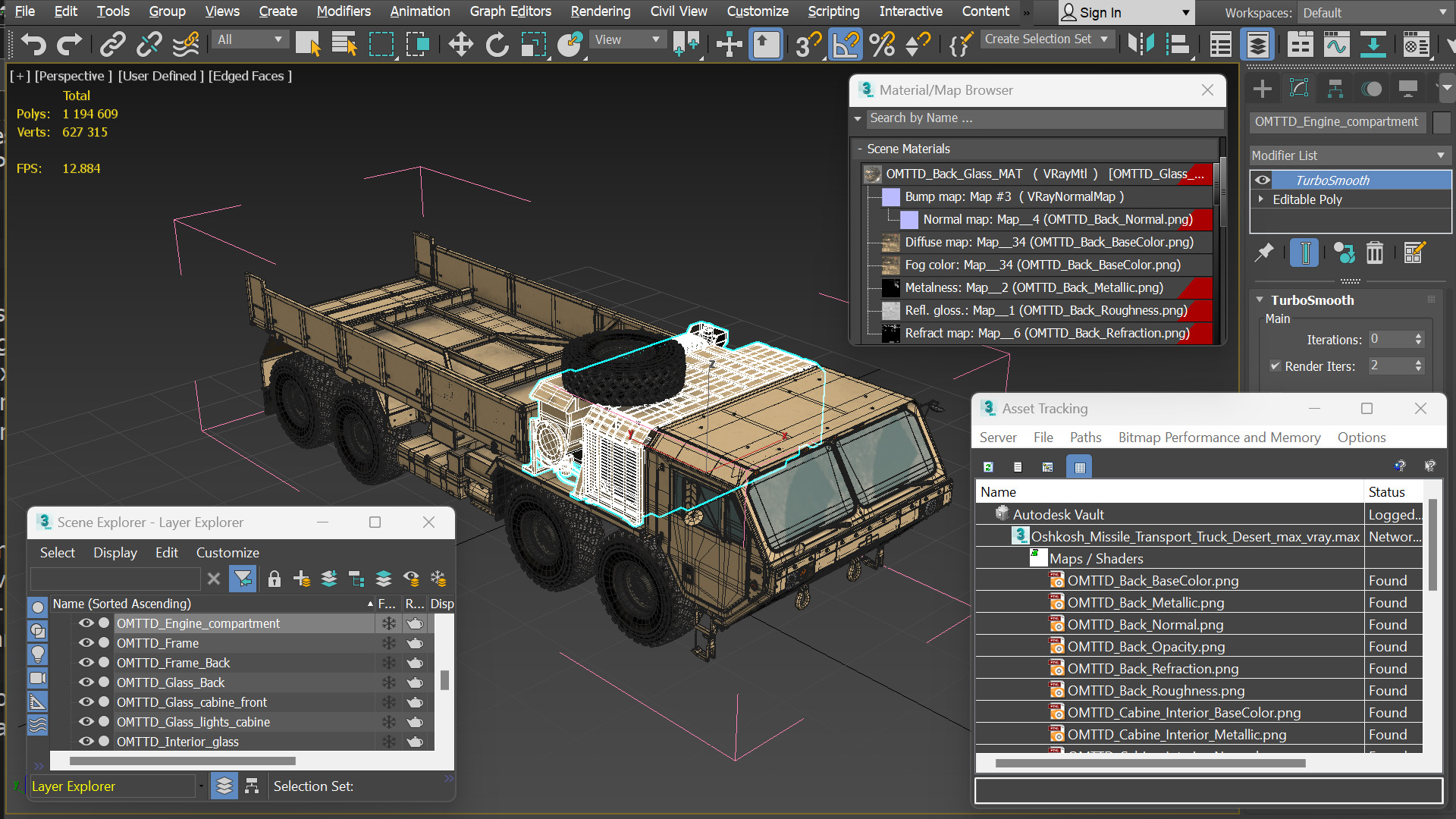 Oshkosh Missile Transport Truck Desert - view 9