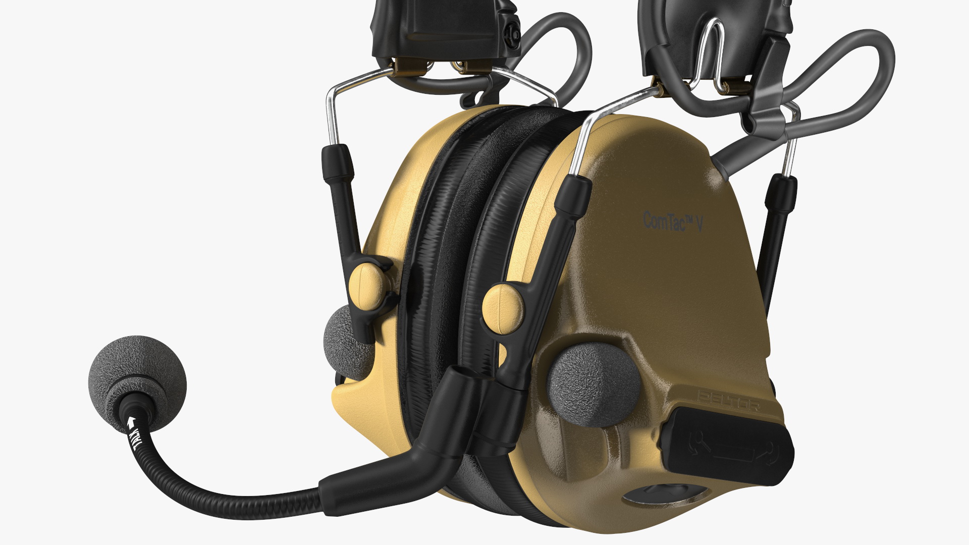 3D model Folded Comtak Tactical Headset