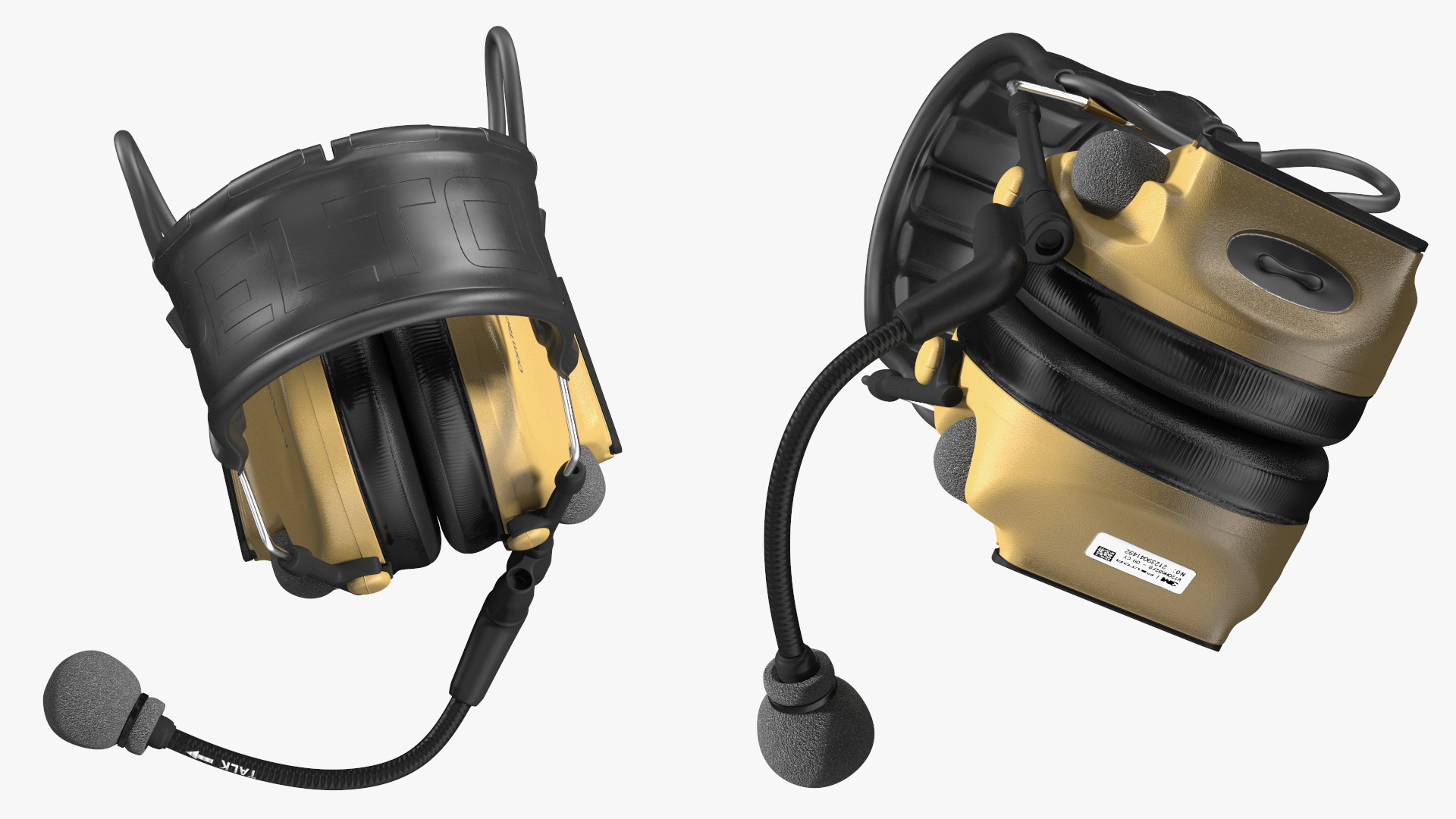 3D model Folded Comtak Tactical Headset