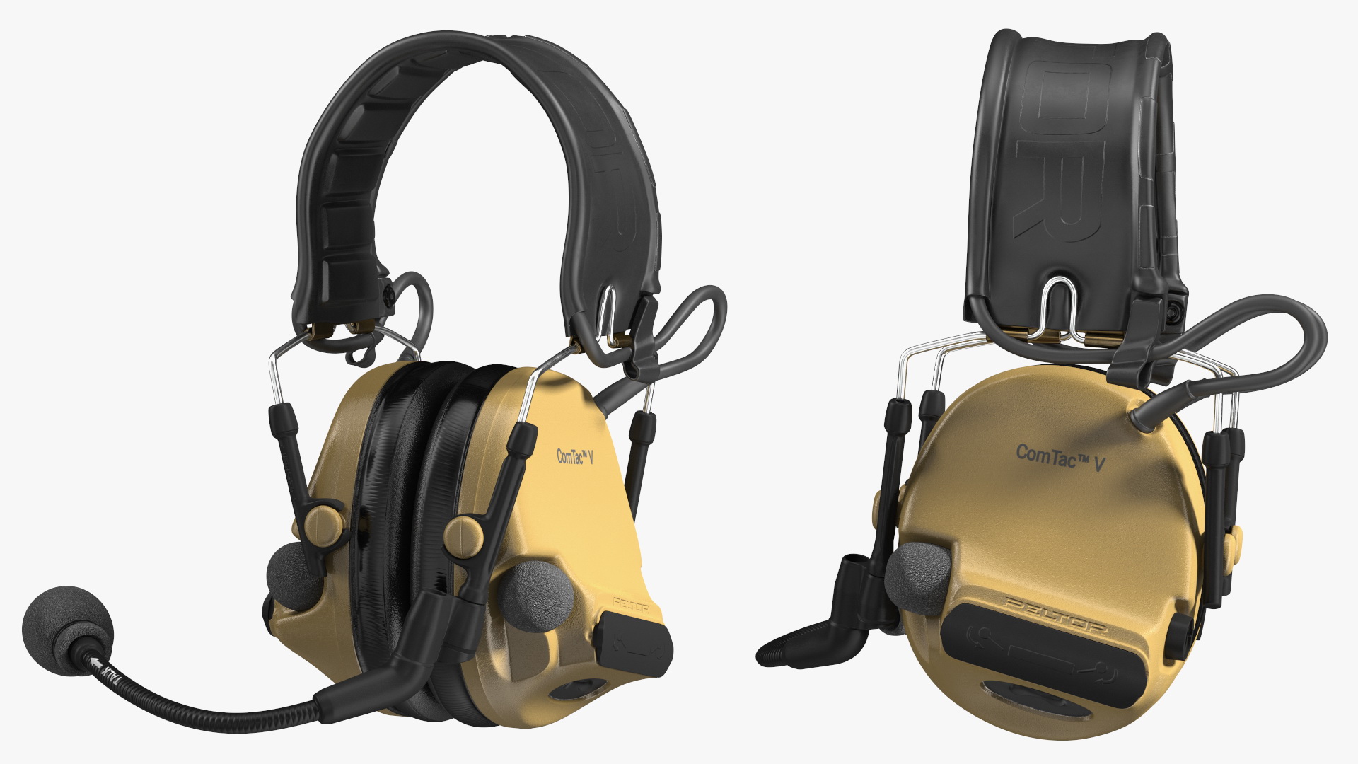 3D model Folded Comtak Tactical Headset
